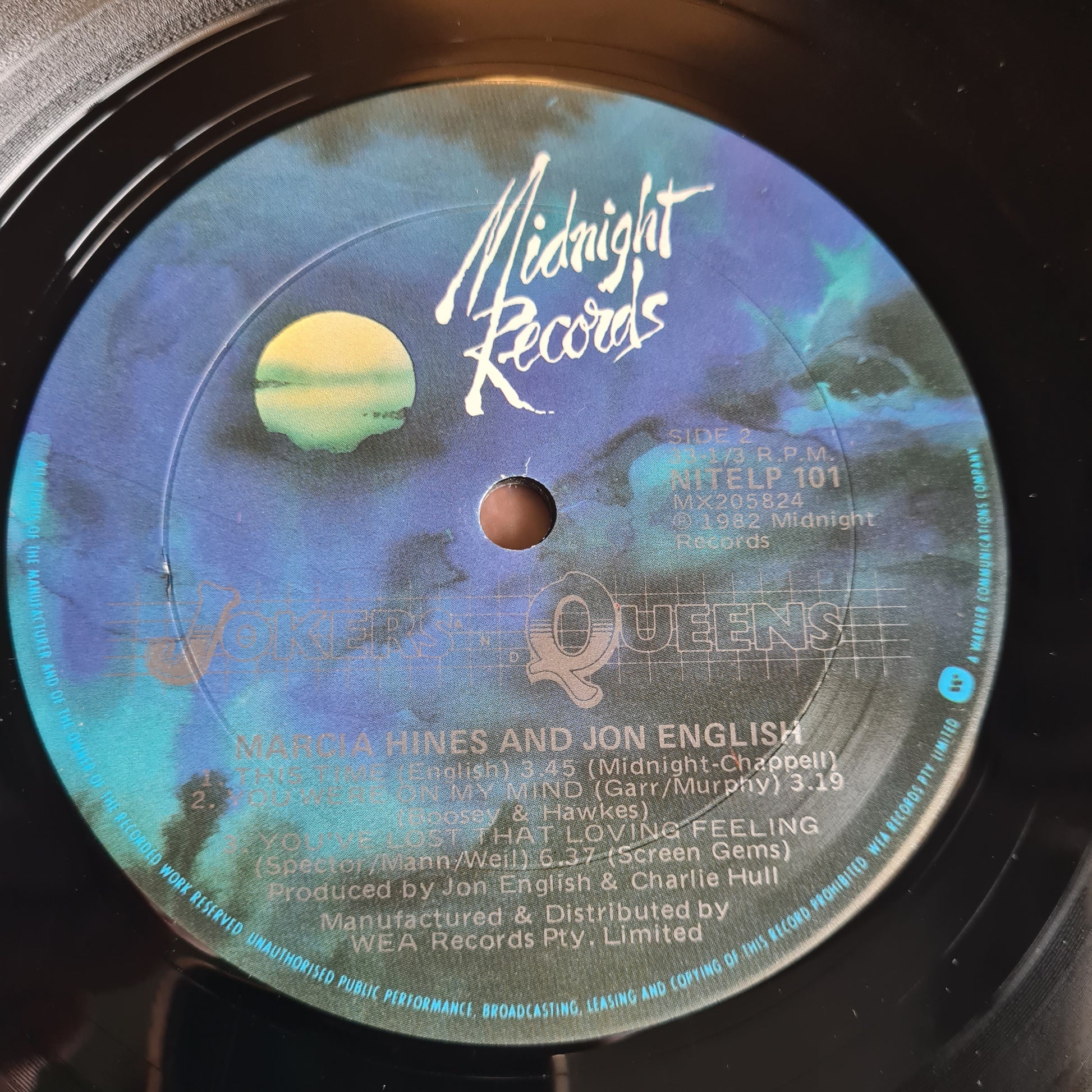 Jon English & Marcia Hines – Jokers And Queens - 1982 - Vinyl Record LP - Sound Hound Records