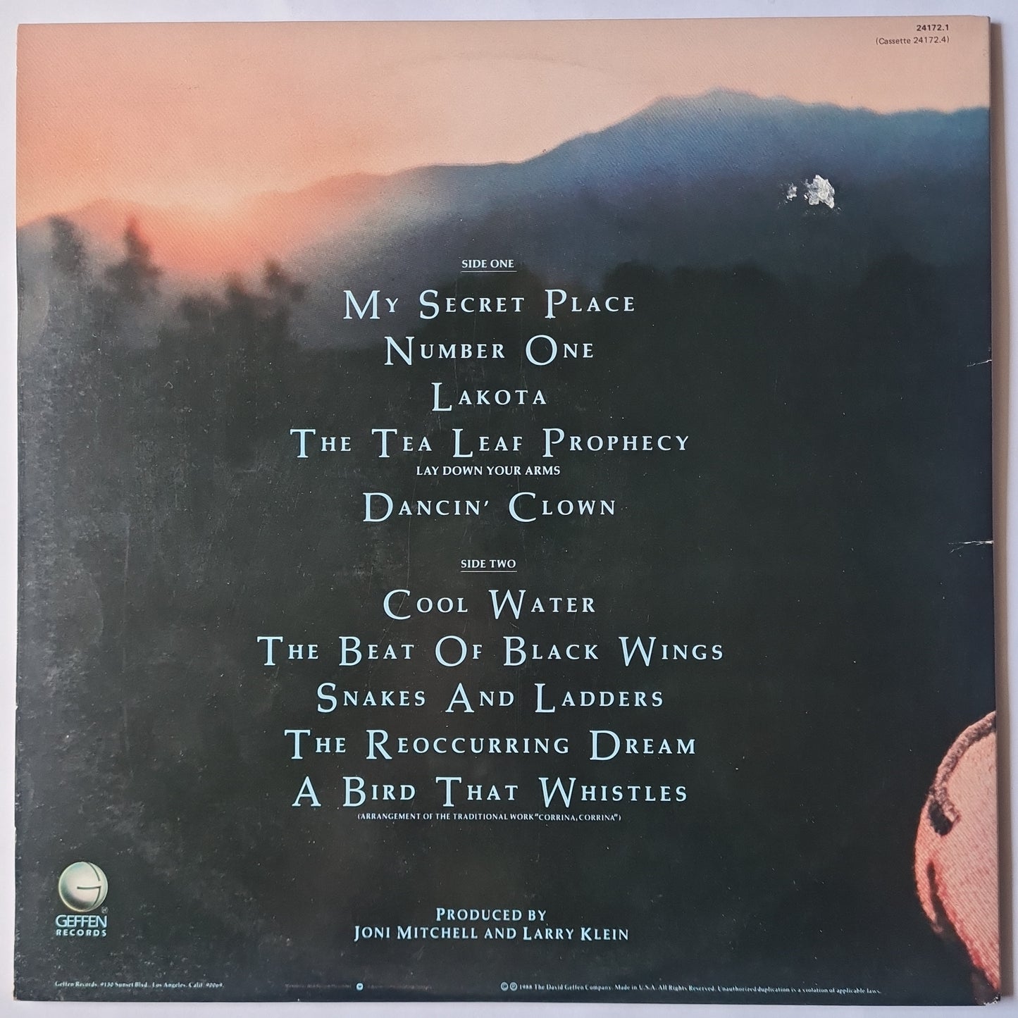 Joni Mitchell – Chalk Mark In a Rain Storm - 1988 (Gatefold) - Vinyl Record LP - Sound Hound Records