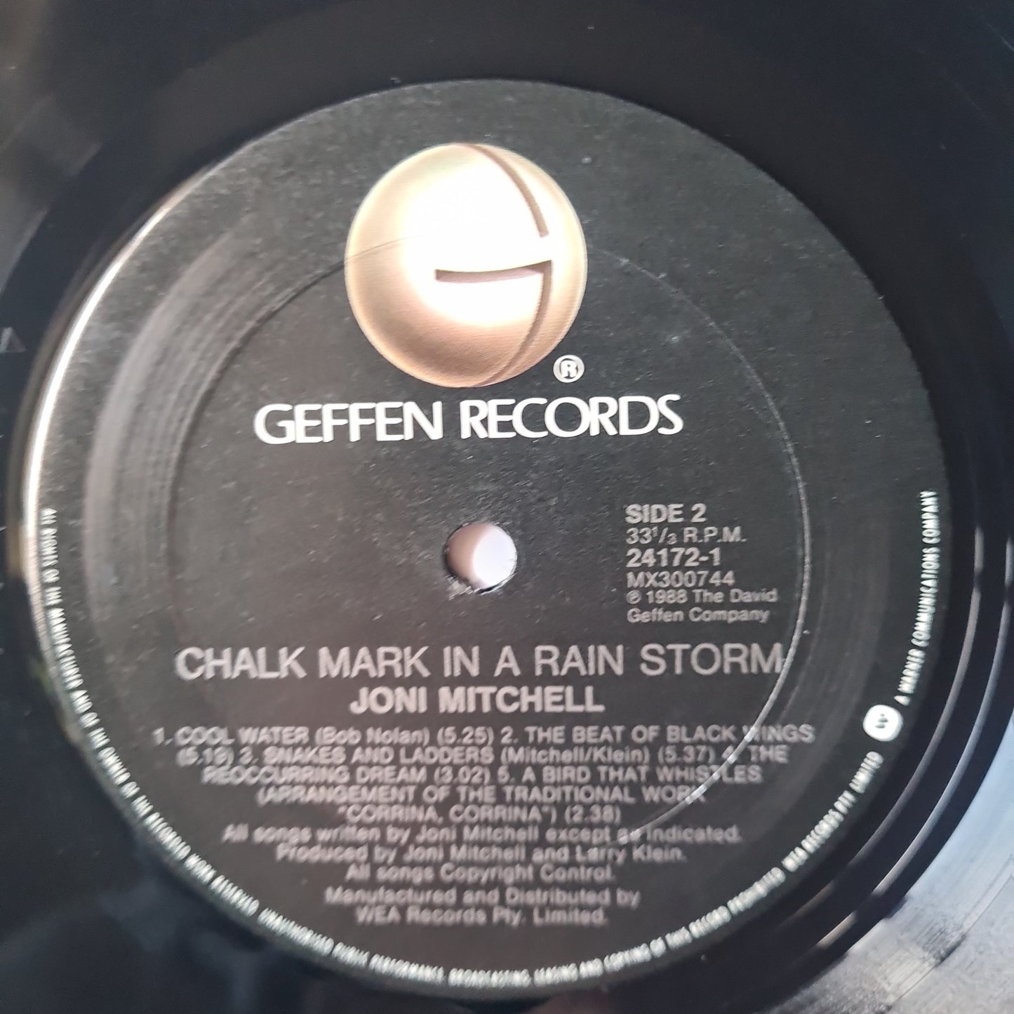 Joni Mitchell – Chalk Mark In a Rain Storm - 1988 (Gatefold) - Vinyl Record LP - Sound Hound Records