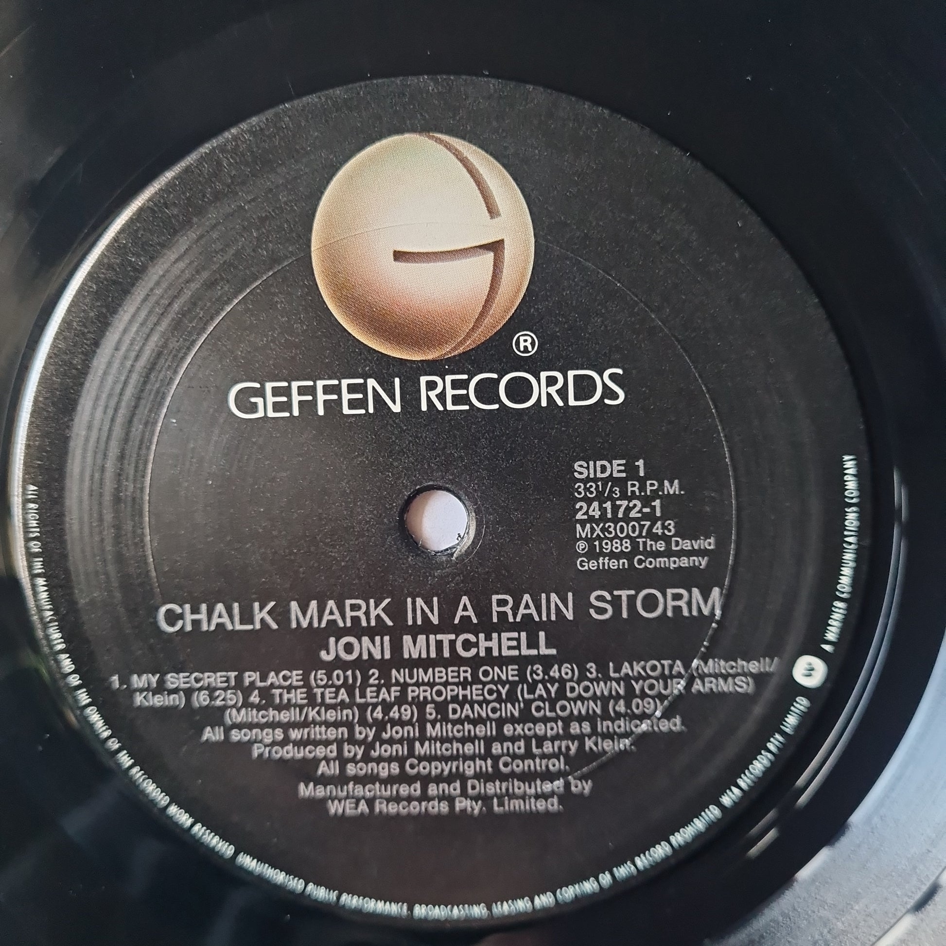 Joni Mitchell – Chalk Mark In a Rain Storm - 1988 (Gatefold) - Vinyl Record LP - Sound Hound Records