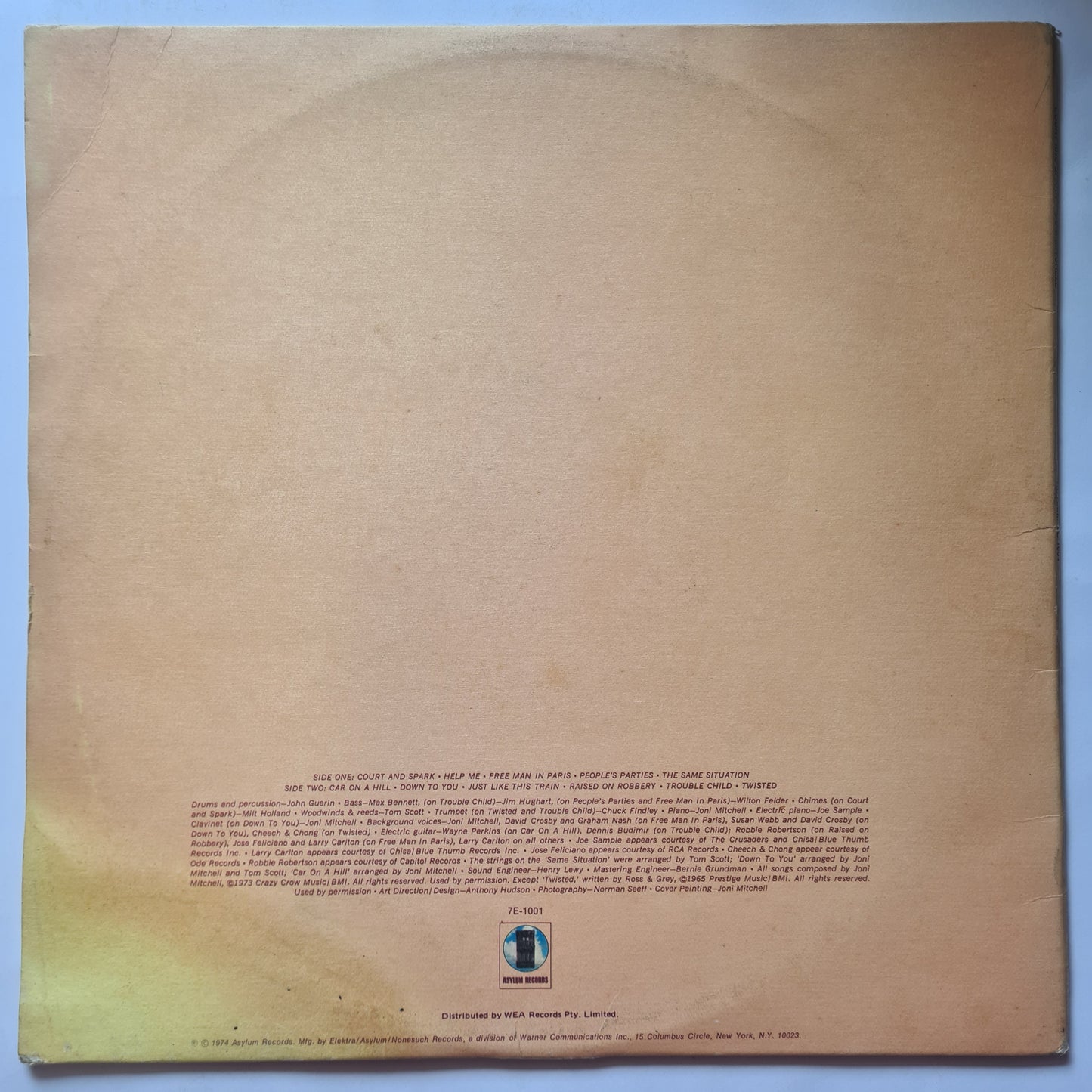 Joni Mitchell – Court & Spark - 1974 (Gatefold)- Vinyl Record LP - Sound Hound Records
