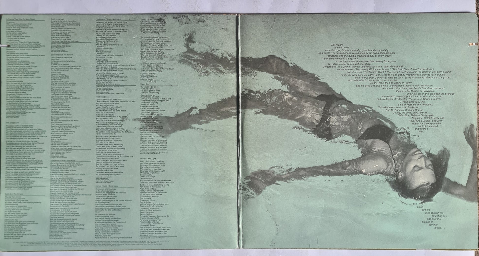 Joni Mitchell – The Hissing Of Summer Lawns - 1975 (USA Pressing) - Vinyl Record LP - Sound Hound Records