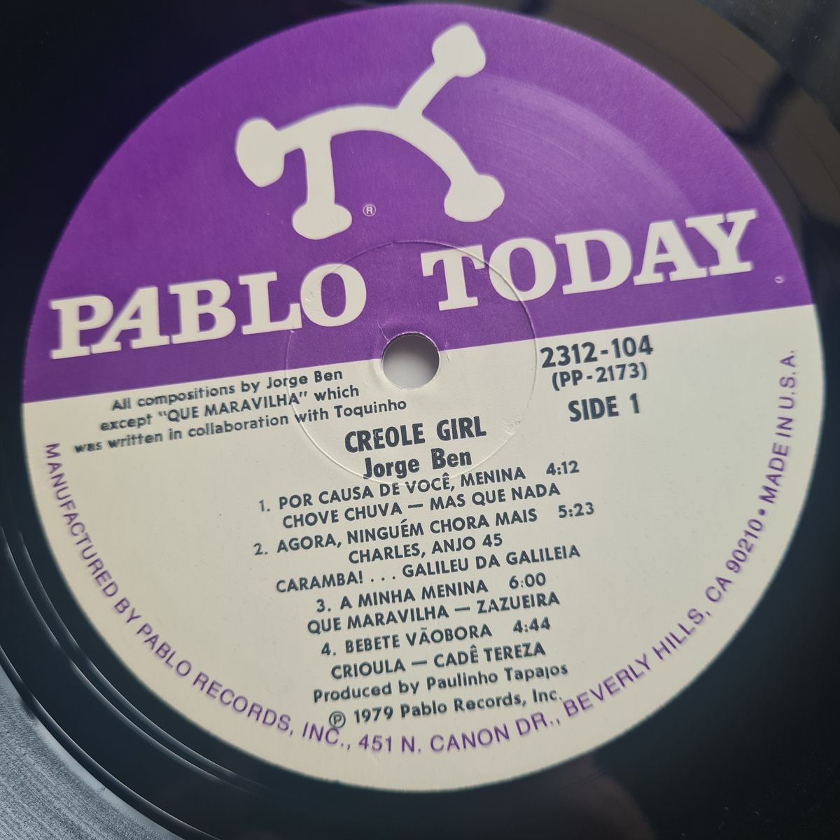 Jorge Ben – Creole Girl - 1973 (1976 USA Pressing) - Vinyl Record LP 🇧🇷