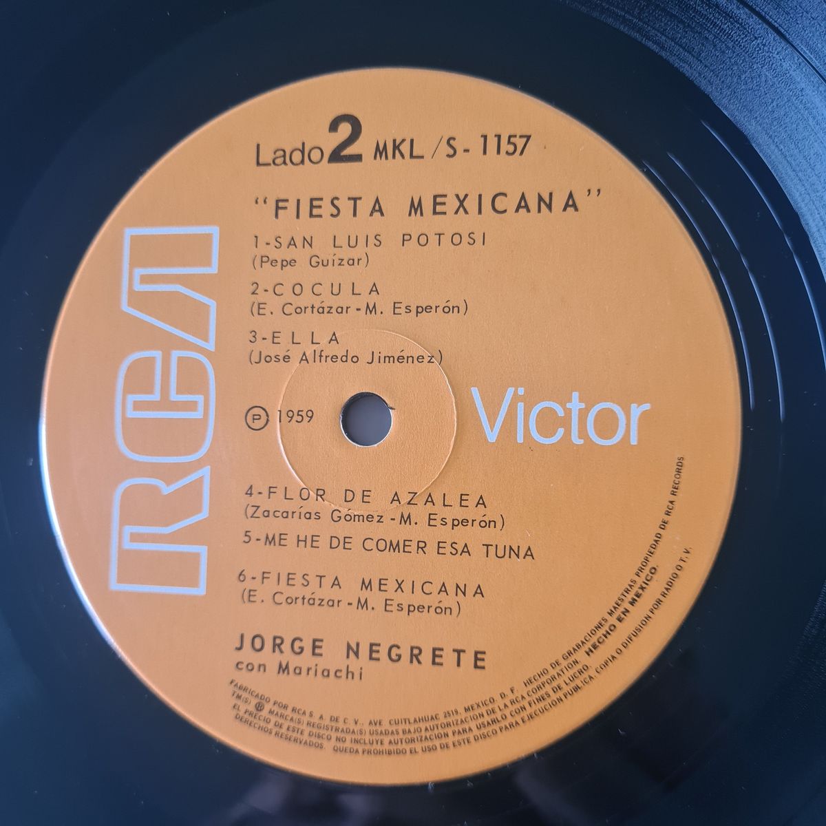 Jorge Negrete – Fiesta Mexicana Vol. II - 1959 (Mexican reissue) - Vinyl Record LP