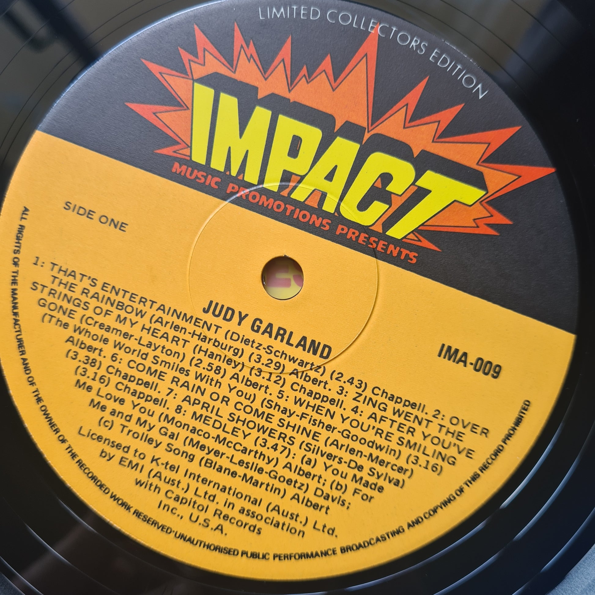 Judy Garland  – 18 Original Hits - 1970's MONO Australian Pressing - Vinyl Record LP - Sound Hound Records