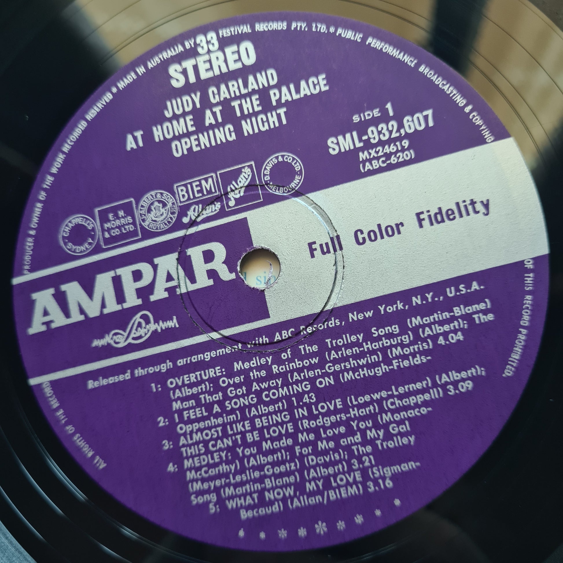 Judy Garland  – At Home At The Palace (Live) - 1967 - Vinyl Record LP - Sound Hound Records