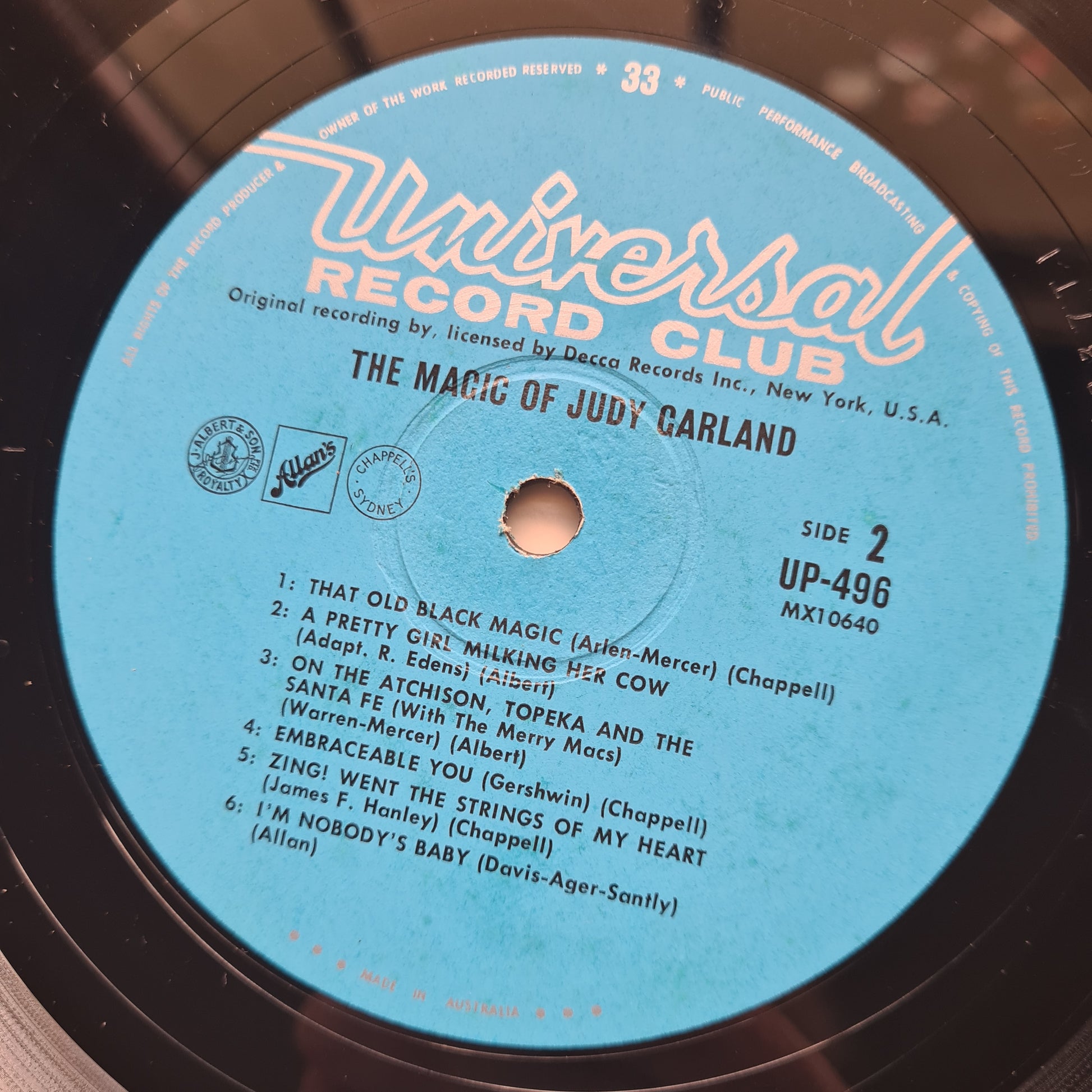 Judy Garland  – The Magic Of Judy Garland - 1961 - Vinyl Record LP - Sound Hound Records