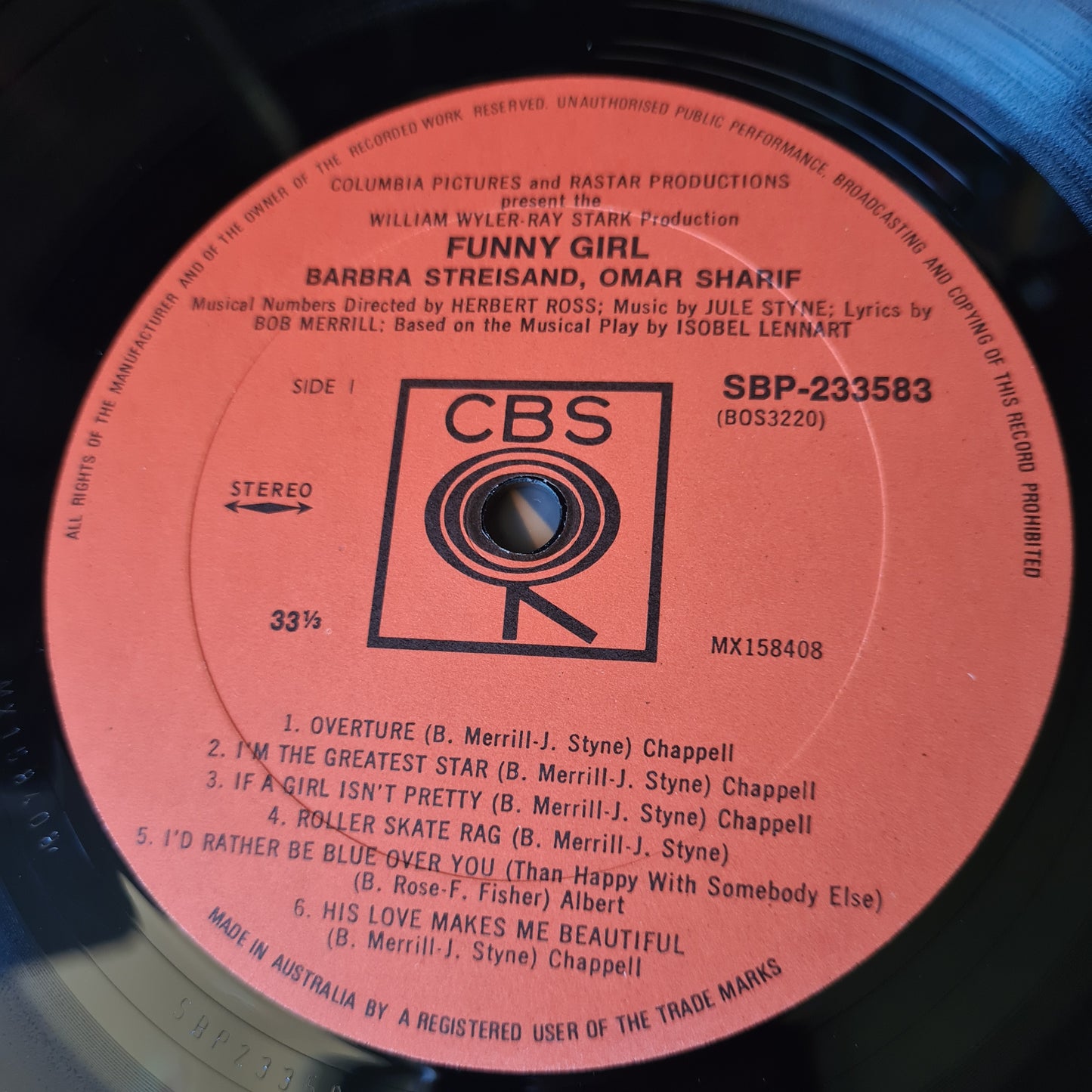 Jule Styne / Barbra Streisand / Omar Sharif – Funny Girl (The Original Sound Track Recording) - 1968 - Vinyl Record LP - Sound Hound Records