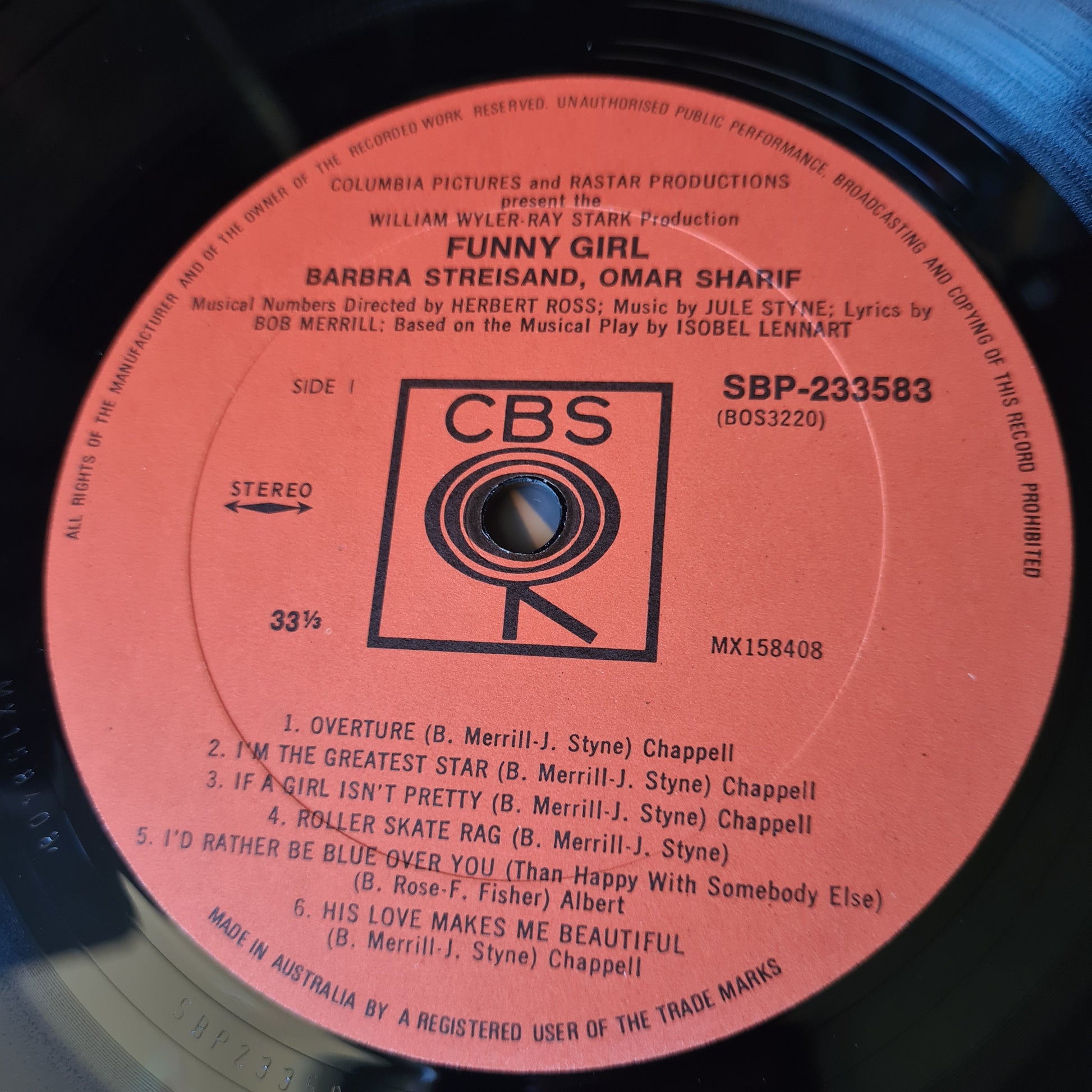 Jule Styne / Barbra Streisand / Omar Sharif – Funny Girl (The Original Sound Track Recording) - 1968 - Vinyl Record LP - Sound Hound Records