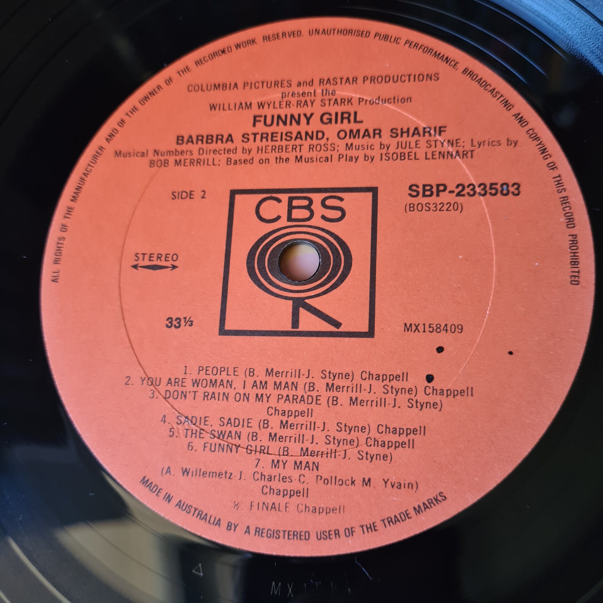Jule Styne / Barbra Streisand / Omar Sharif – Funny Girl (The Original Sound Track Recording) - 1968 - Vinyl Record LP - Sound Hound Records