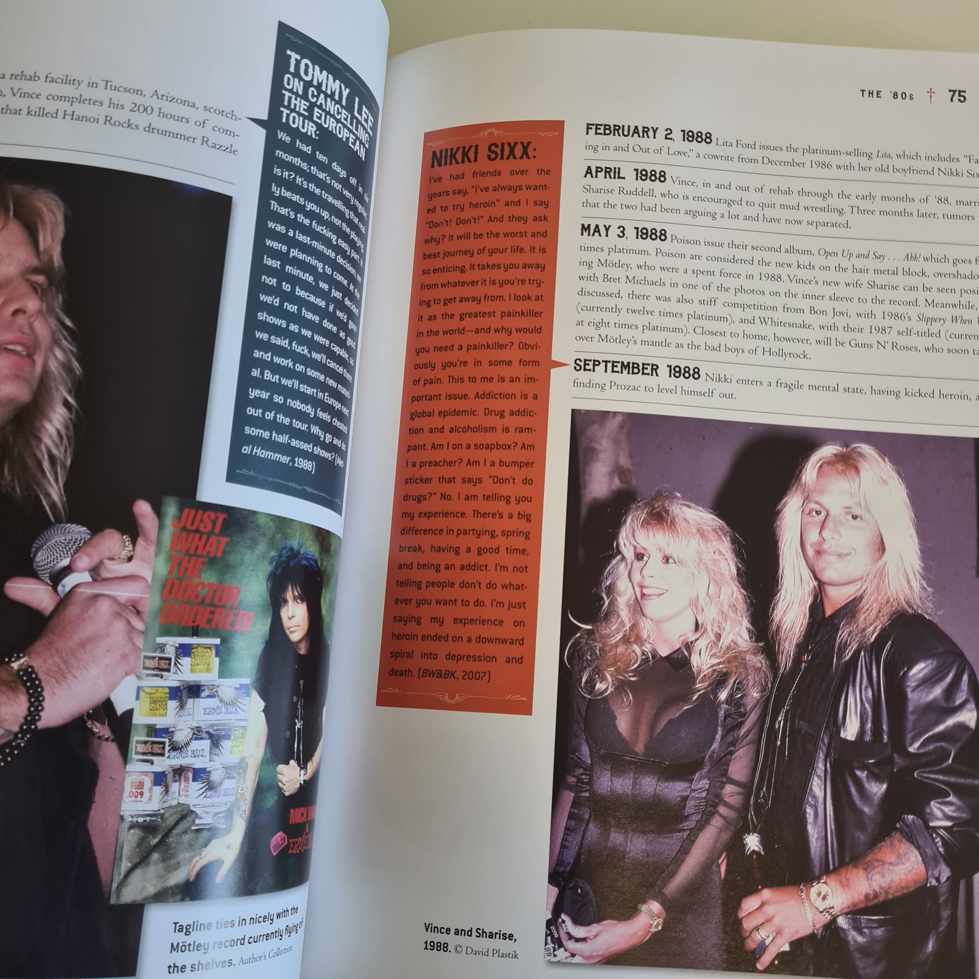 KICKSTART MY HEART - A MOTLEY CRUE DAY BY DAY - HARDCOVER BOOK - GLAM ROCK - Sound Hound Records