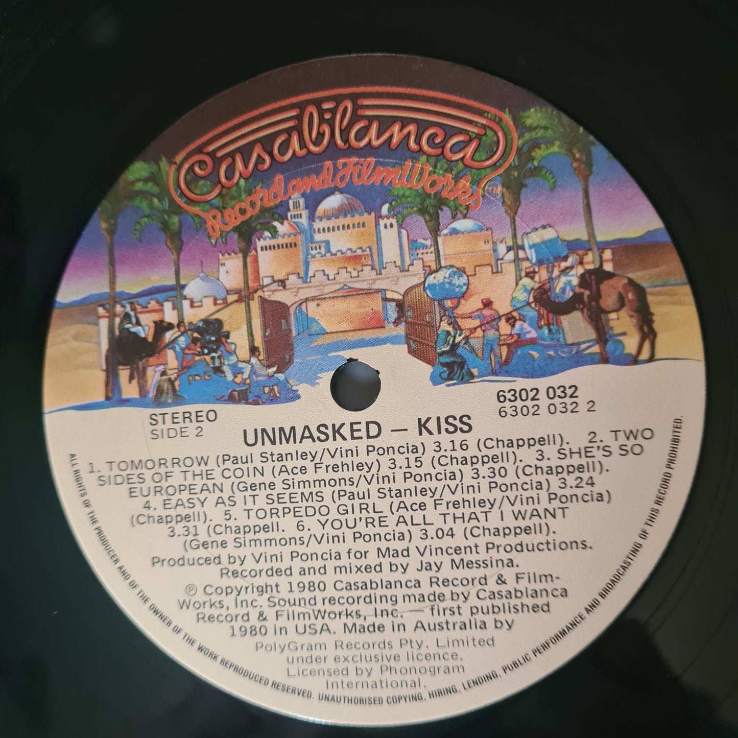 KISS - Unmasked - 1980 (Australian Pressing with Poster & KISS Army Form) - *RARE* Vinyl Record LP - Sound Hound Records