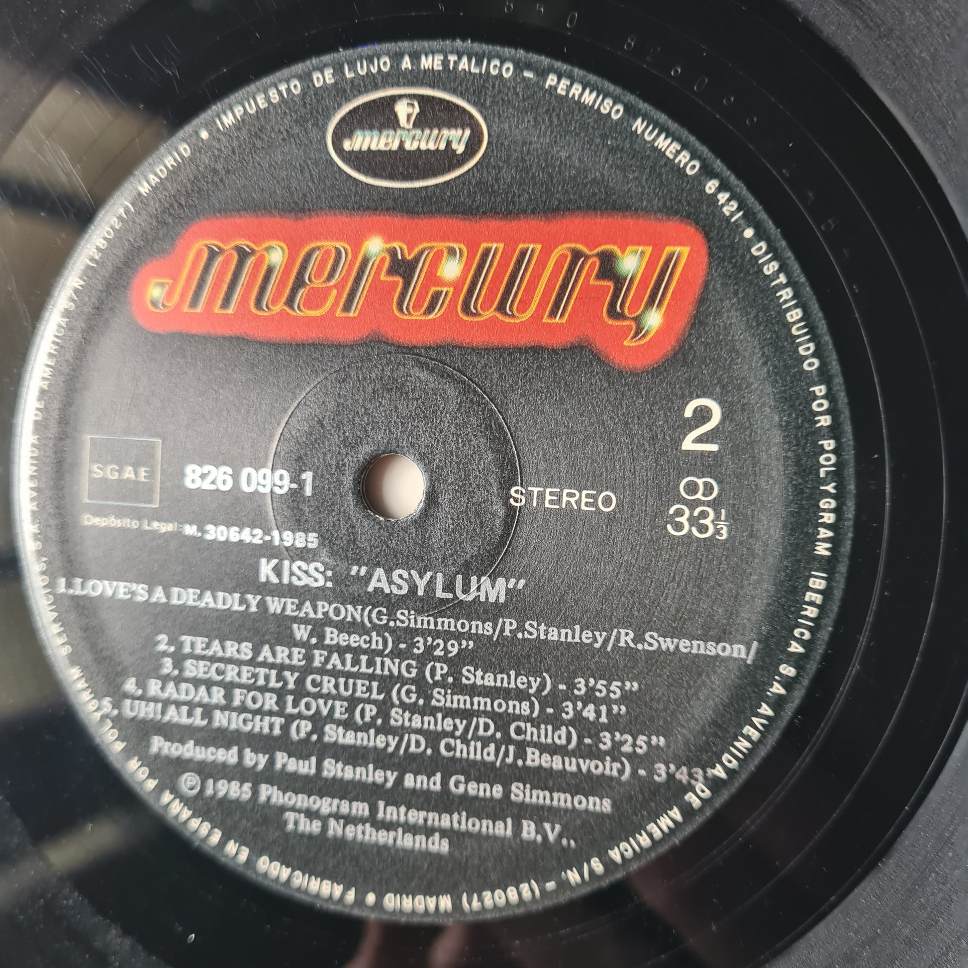 KISS – Asylum - 1985 (Spanish Pressing) - Vinyl Record LP - Sound Hound Records