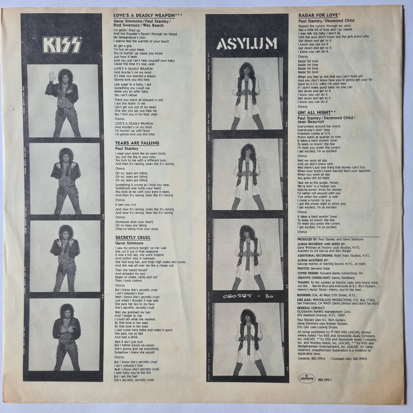 KISS – Asylum - 1985 (Spanish Pressing) - Vinyl Record LP - Sound Hound Records