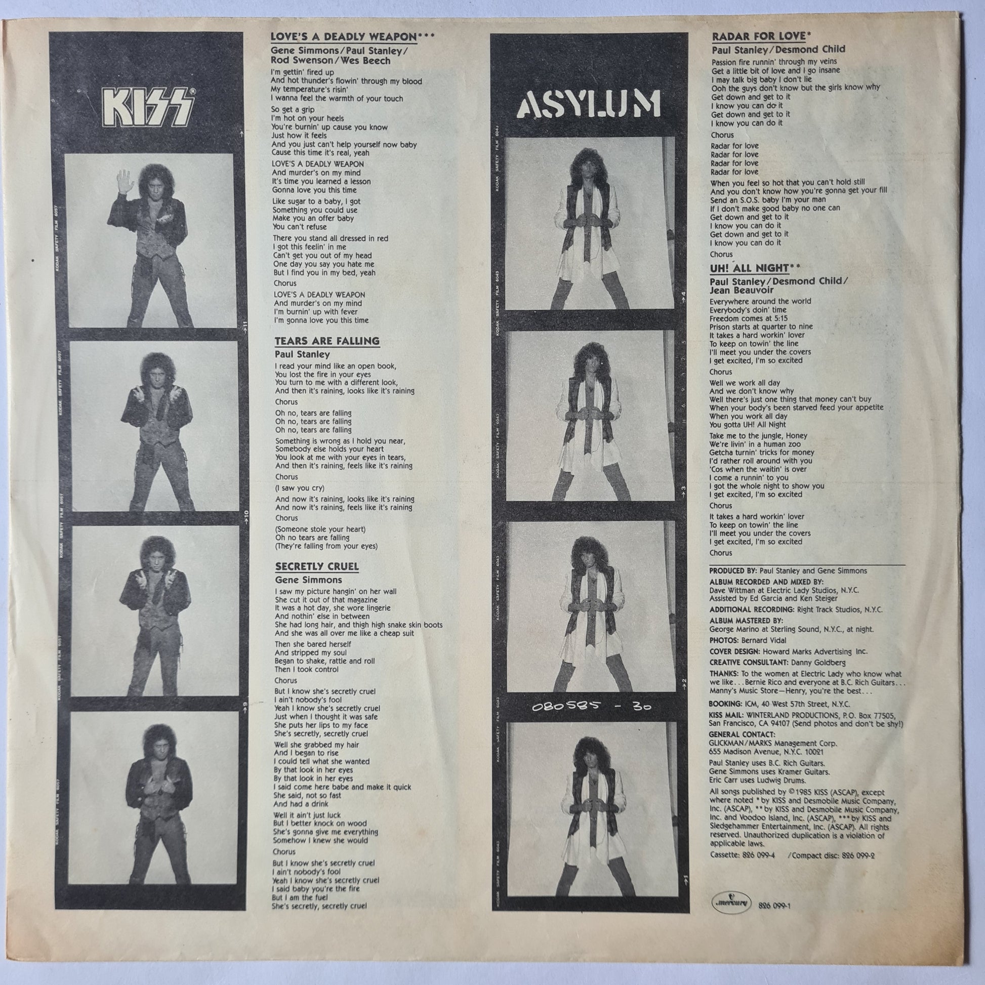 KISS – Asylum - 1985 (Spanish Pressing) - Vinyl Record LP - Sound Hound Records