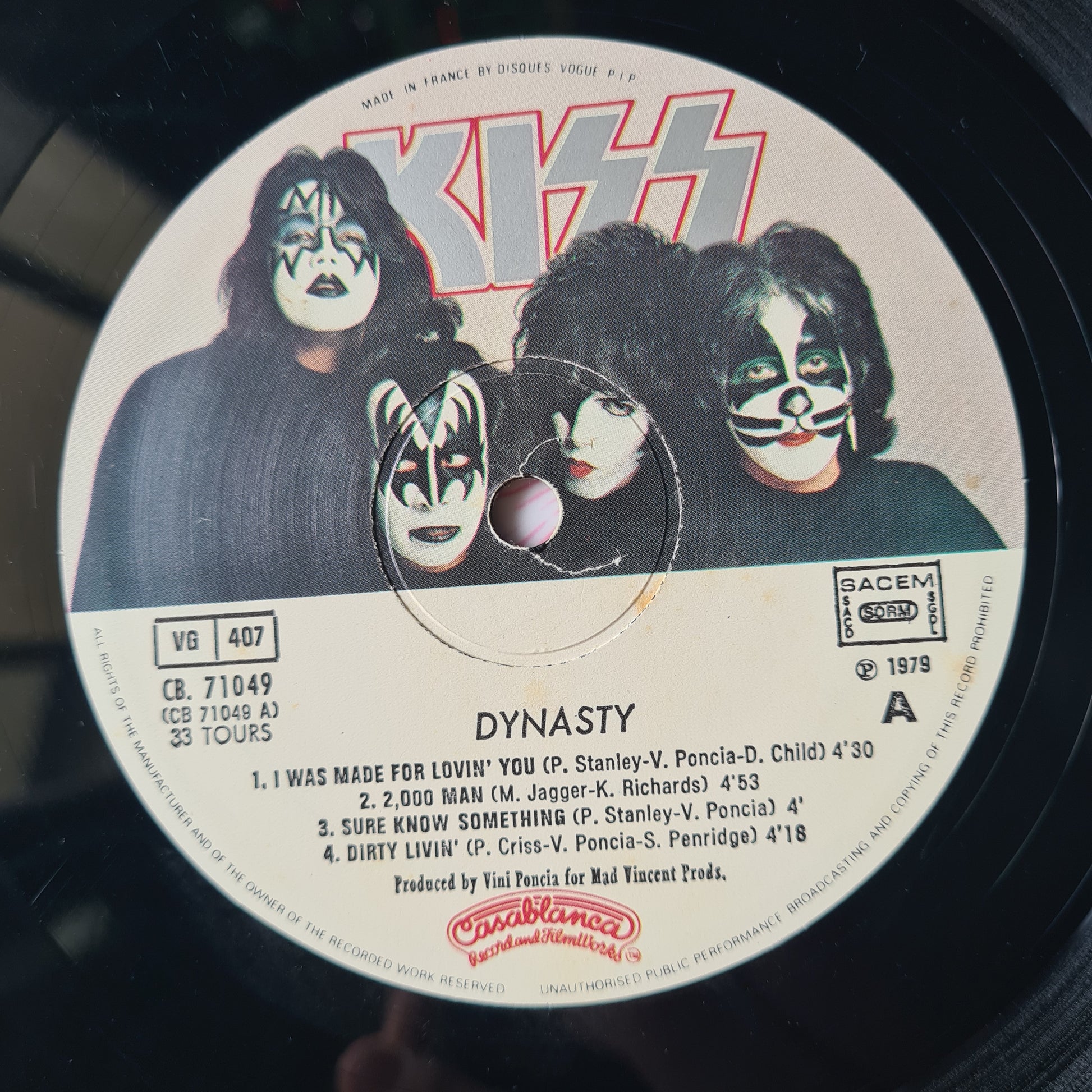 KISS – Dynasty - 1979 - (French Pressing) Vinyl Record LP - Sound Hound Records