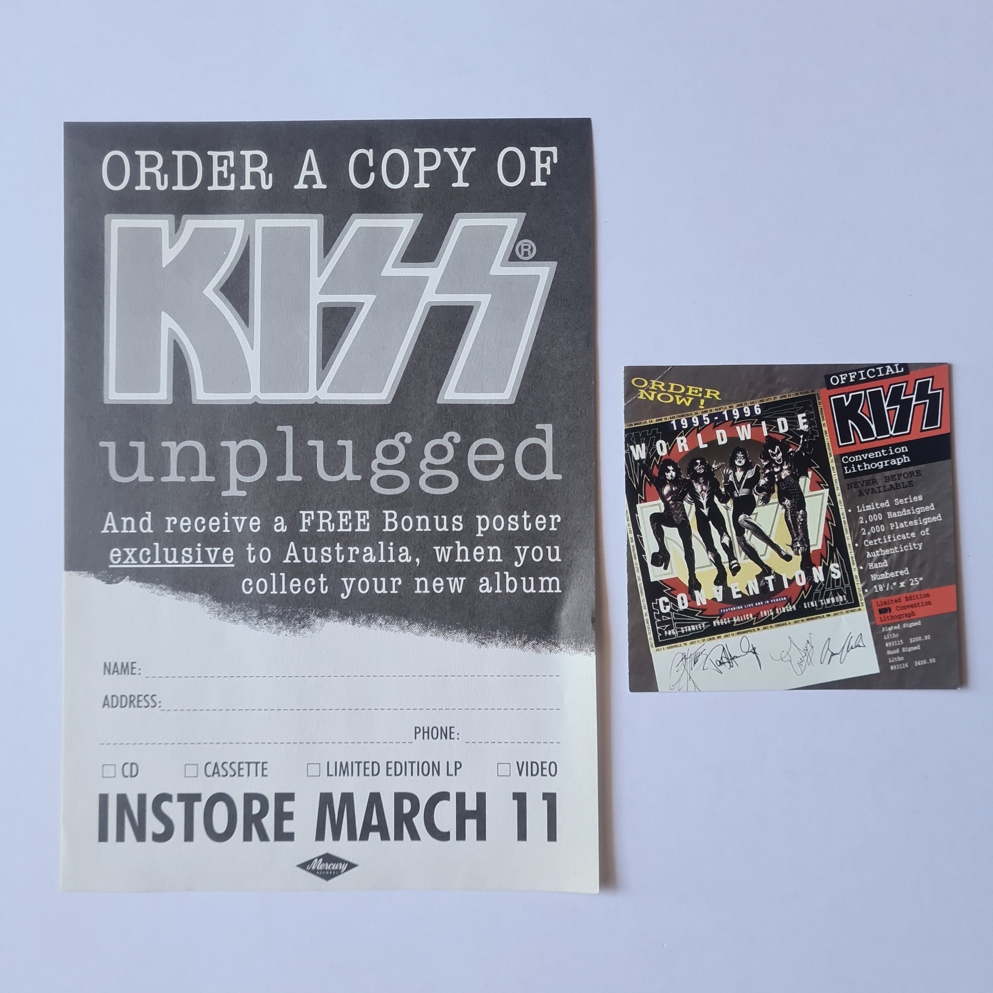 KISS – MTV Unplugged- 1996 (Original USA Pressing) - Vinyl Record 2LP - Sound Hound Records
