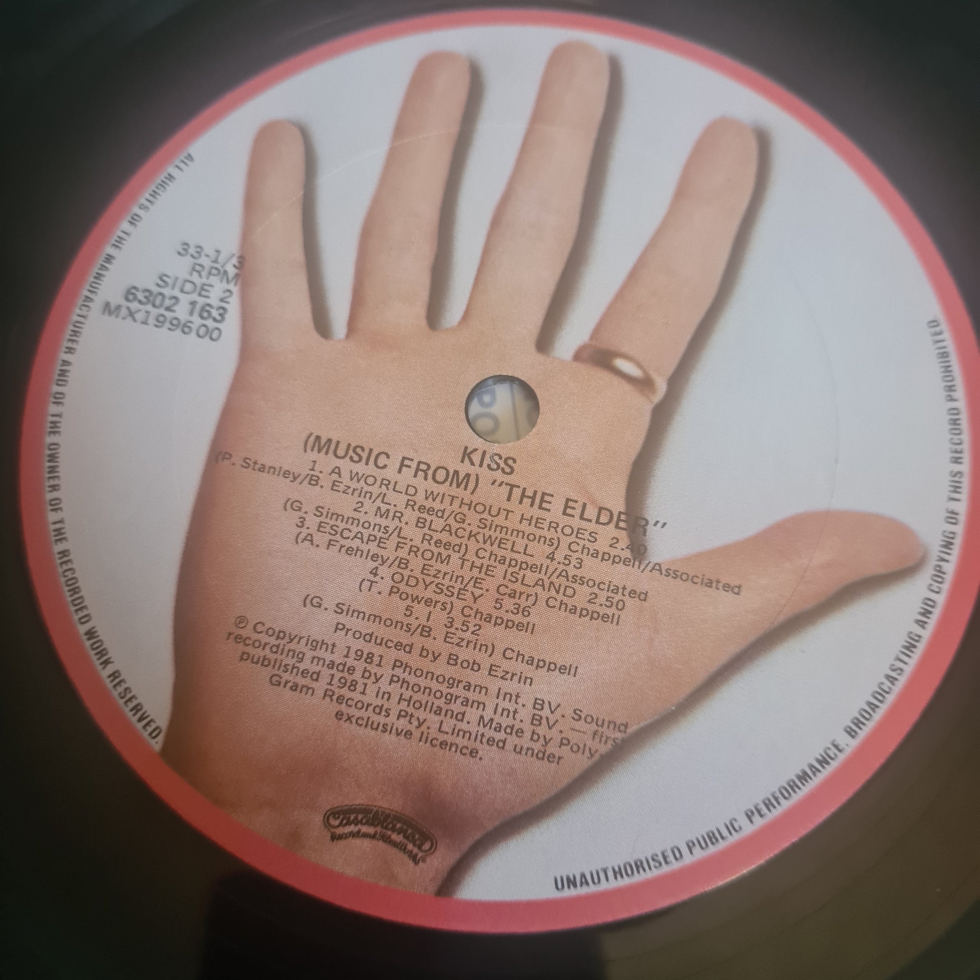 KISS – Music From The Elder - 1981 (Australian Pressing- with picture insert & KISS Army form)- Vinyl Record LP - Sound Hound Records