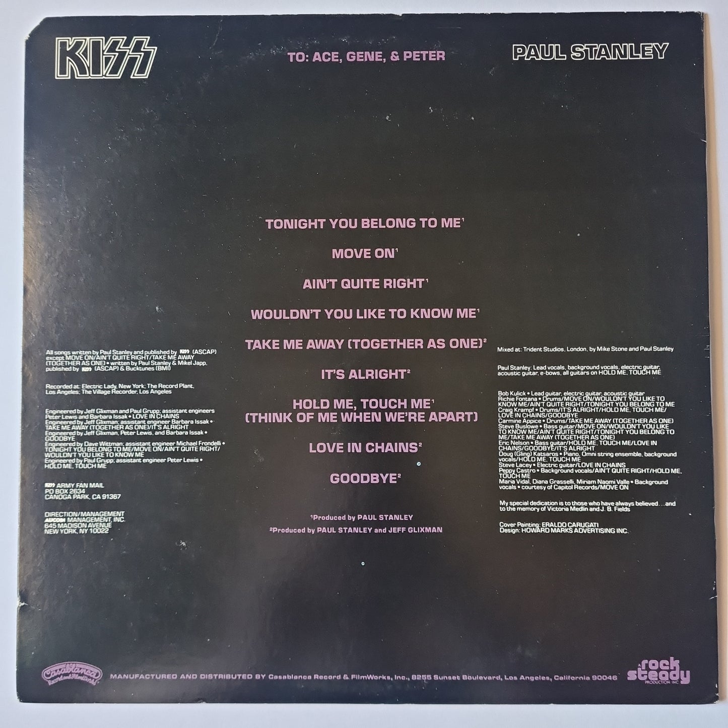 KISS – Paul Stanley - 1978 (USA Picture Disc) - Vinyl Record LP - Sound Hound Records