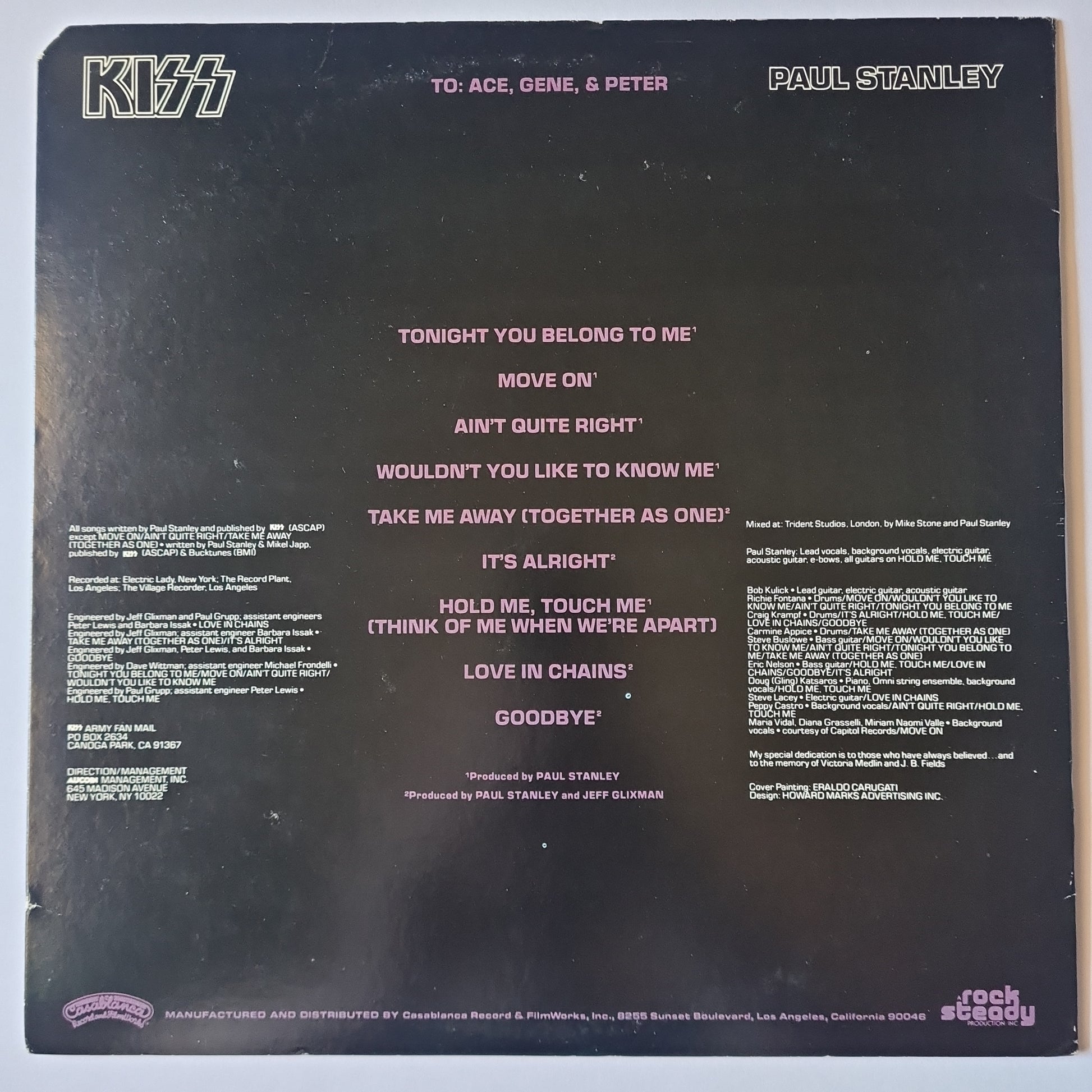 KISS – Paul Stanley - 1978 (USA Picture Disc) - Vinyl Record LP - Sound Hound Records