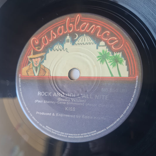KISS – Rock & Roll All Nite - 1975 (Australian Pressing) Vinyl Record 7" Single - 45 RPM - Sound Hound Records