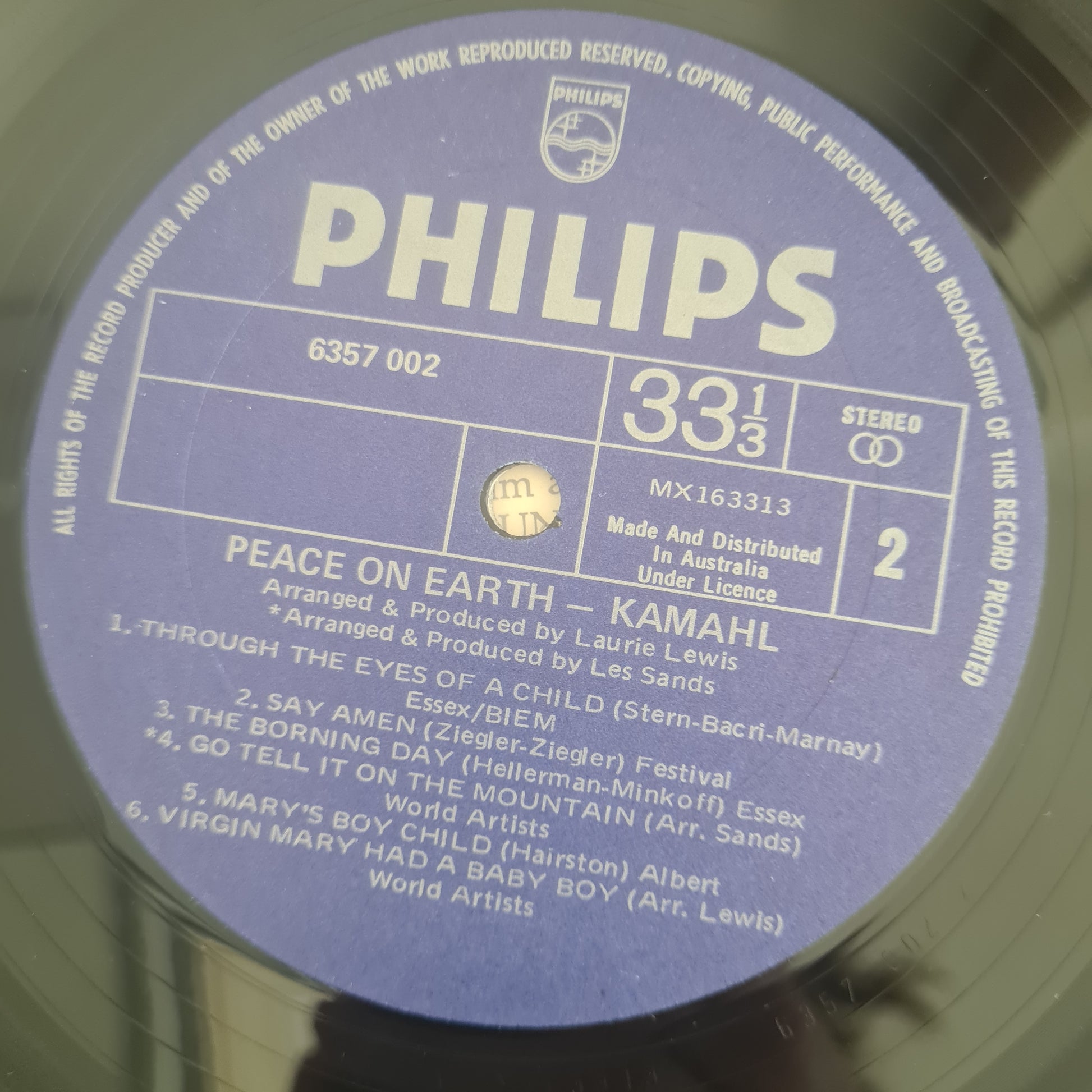 Kamahl – Peace On Earth (Xmas Album) - 1970 (1971 Australian reissue) - Vinyl Record LP - Sound Hound Records
