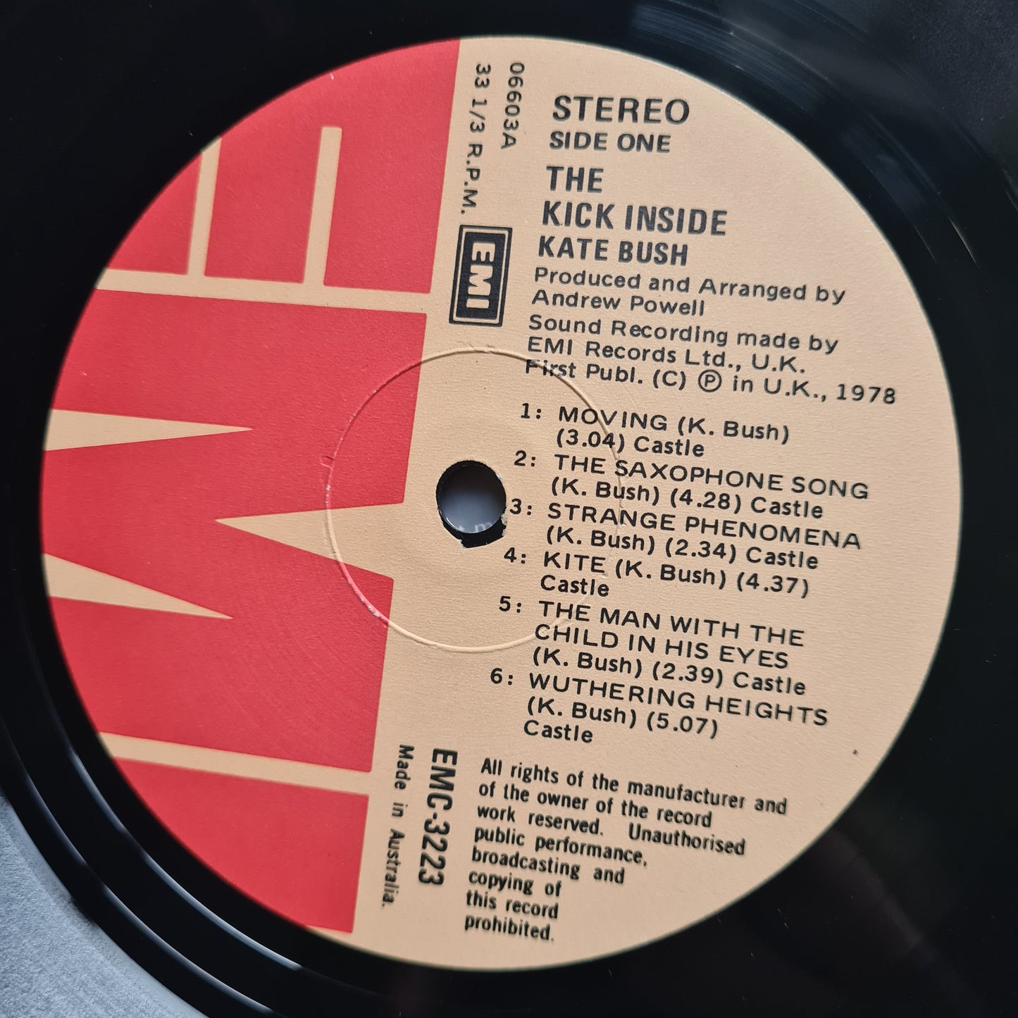 Kate Bush – Kick Inside - 1978 (Australian Pressing) - Vinyl Record LP - Sound Hound Records