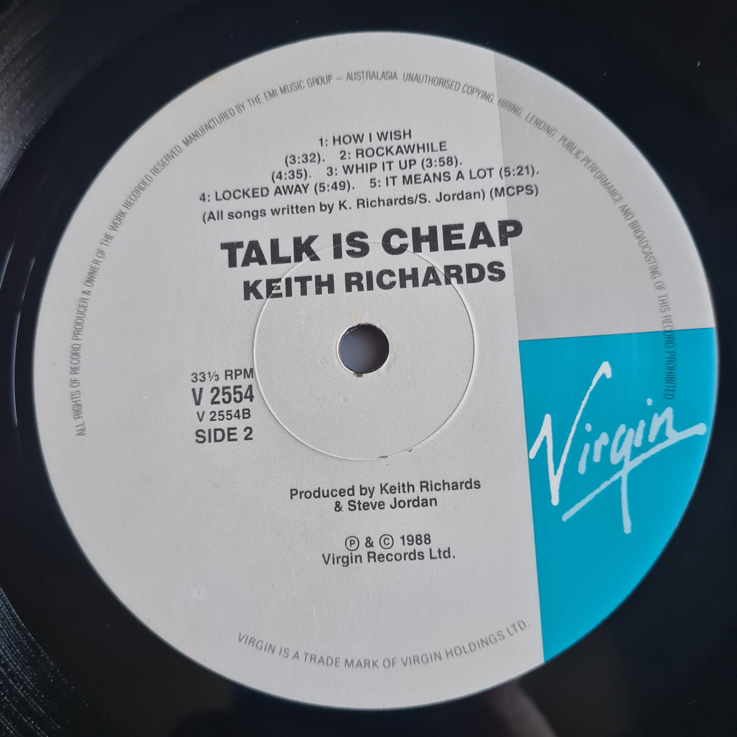 Keith Richards (Rolling Stones) – Talk Is Cheap - 1988 - Vinyl Record LP (near mint) - Sound Hound Records