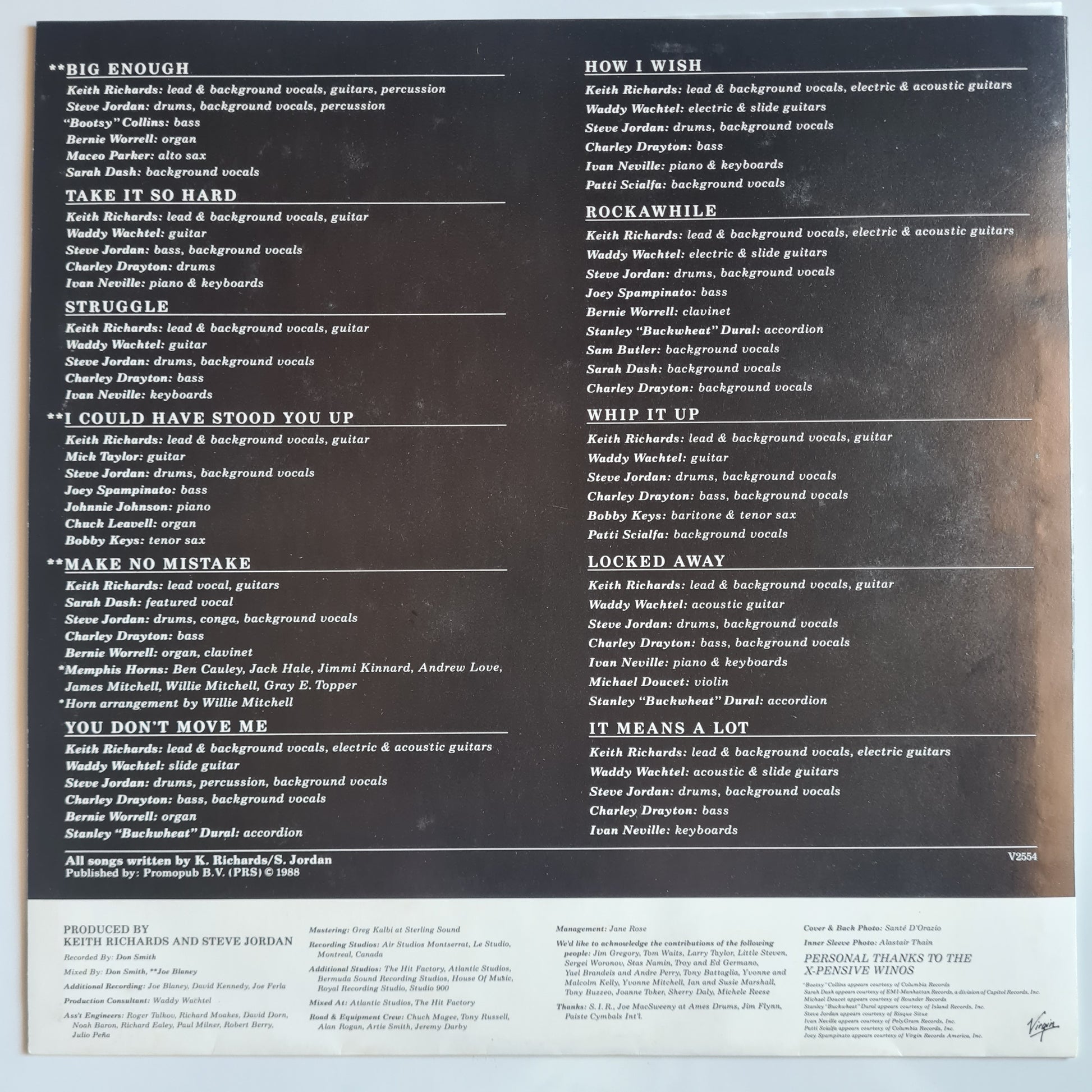 Keith Richards (Rolling Stones) – Talk Is Cheap - 1988 - Vinyl Record LP (near mint) - Sound Hound Records