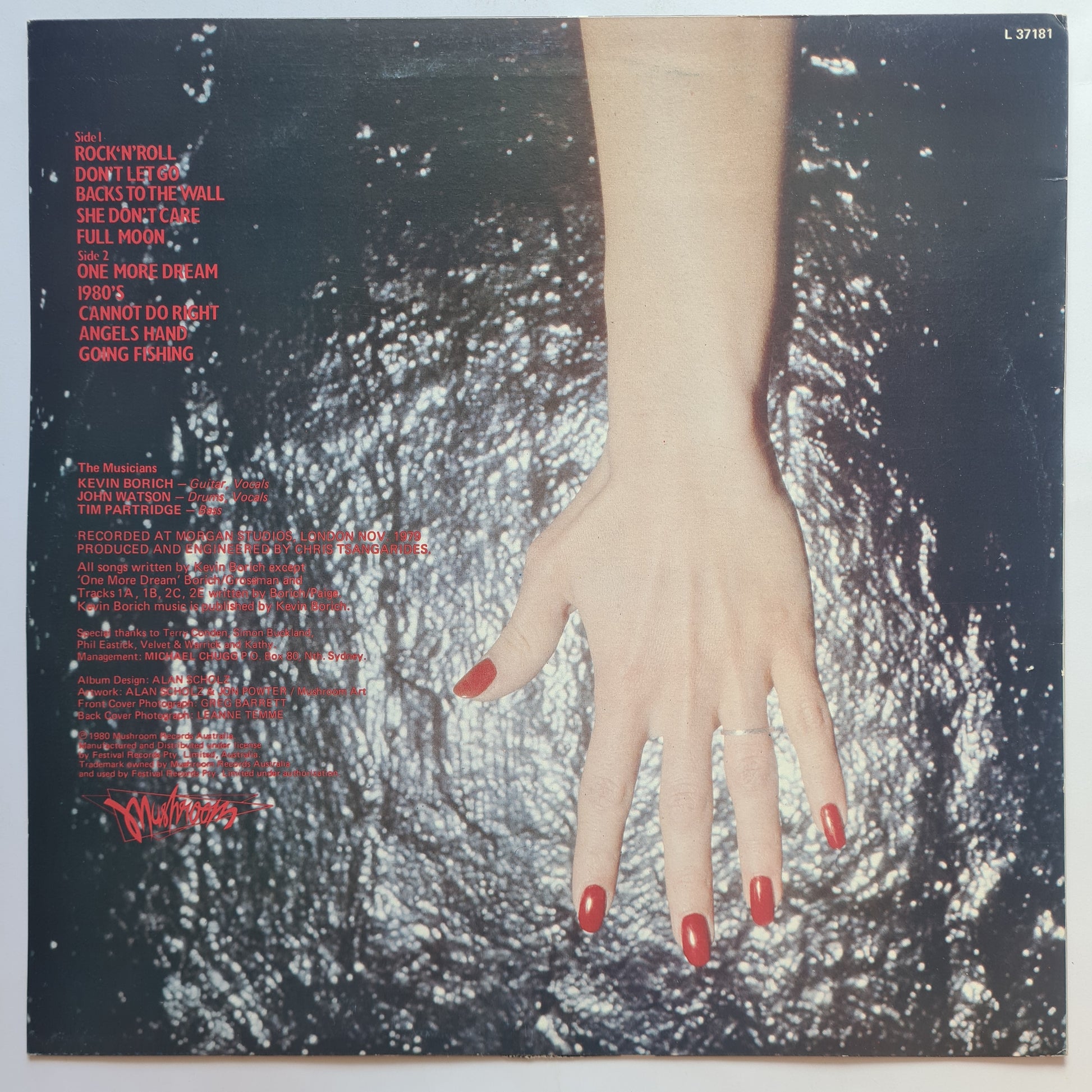 Kevin Borich Express – Angels Hand - 1980 - Vinyl Record LP - Sound Hound Records