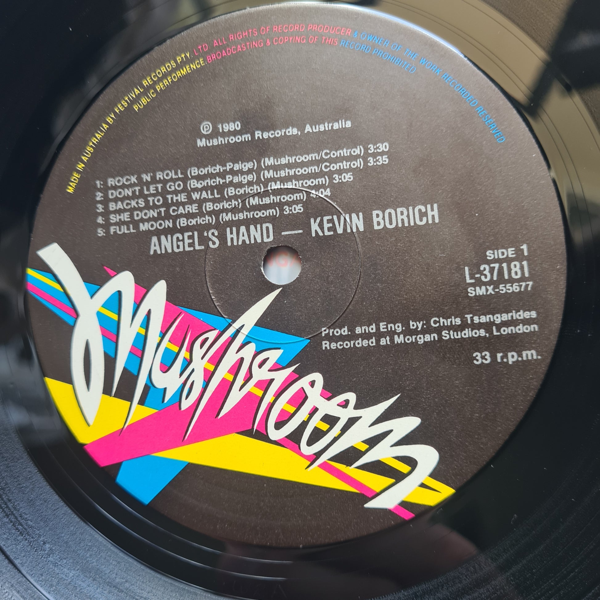 Kevin Borich Express – Angels Hand - 1980 - Vinyl Record LP - Sound Hound Records