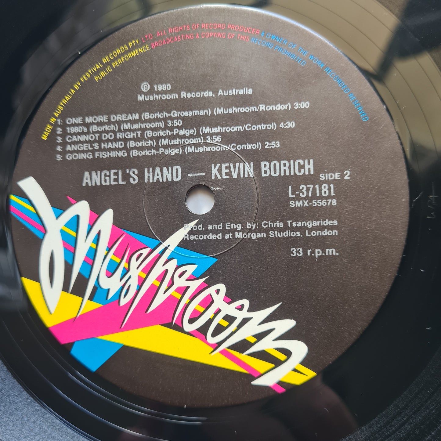 Kevin Borich Express – Angels Hand - 1980 - Vinyl Record LP - Sound Hound Records