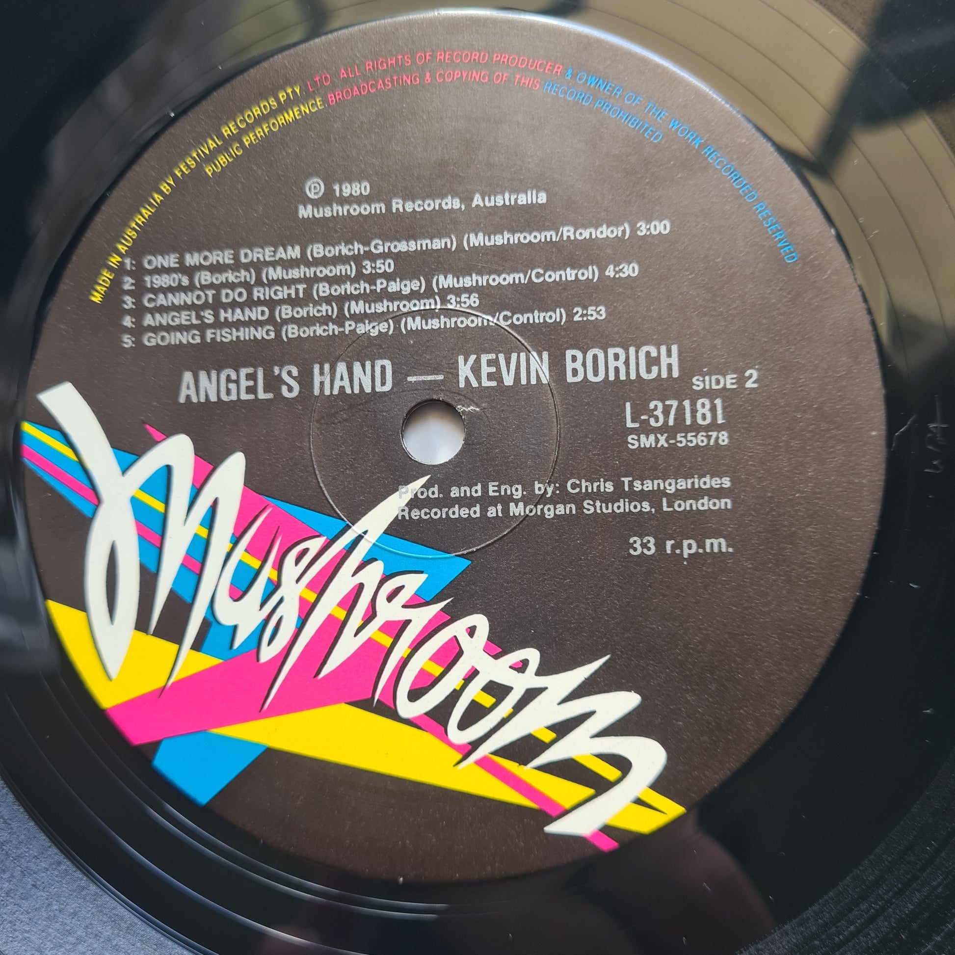 Kevin Borich Express – Angels Hand - 1980 - Vinyl Record LP - Sound Hound Records