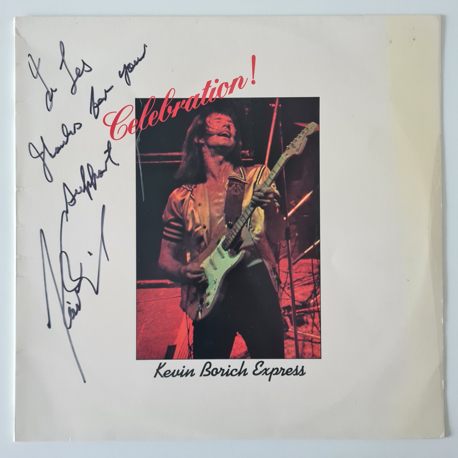 Kevin Borich Express – Celebration! - 1977 (SIGNED copy with Poster) - Vinyl Record LP (near mint) - Sound Hound Records