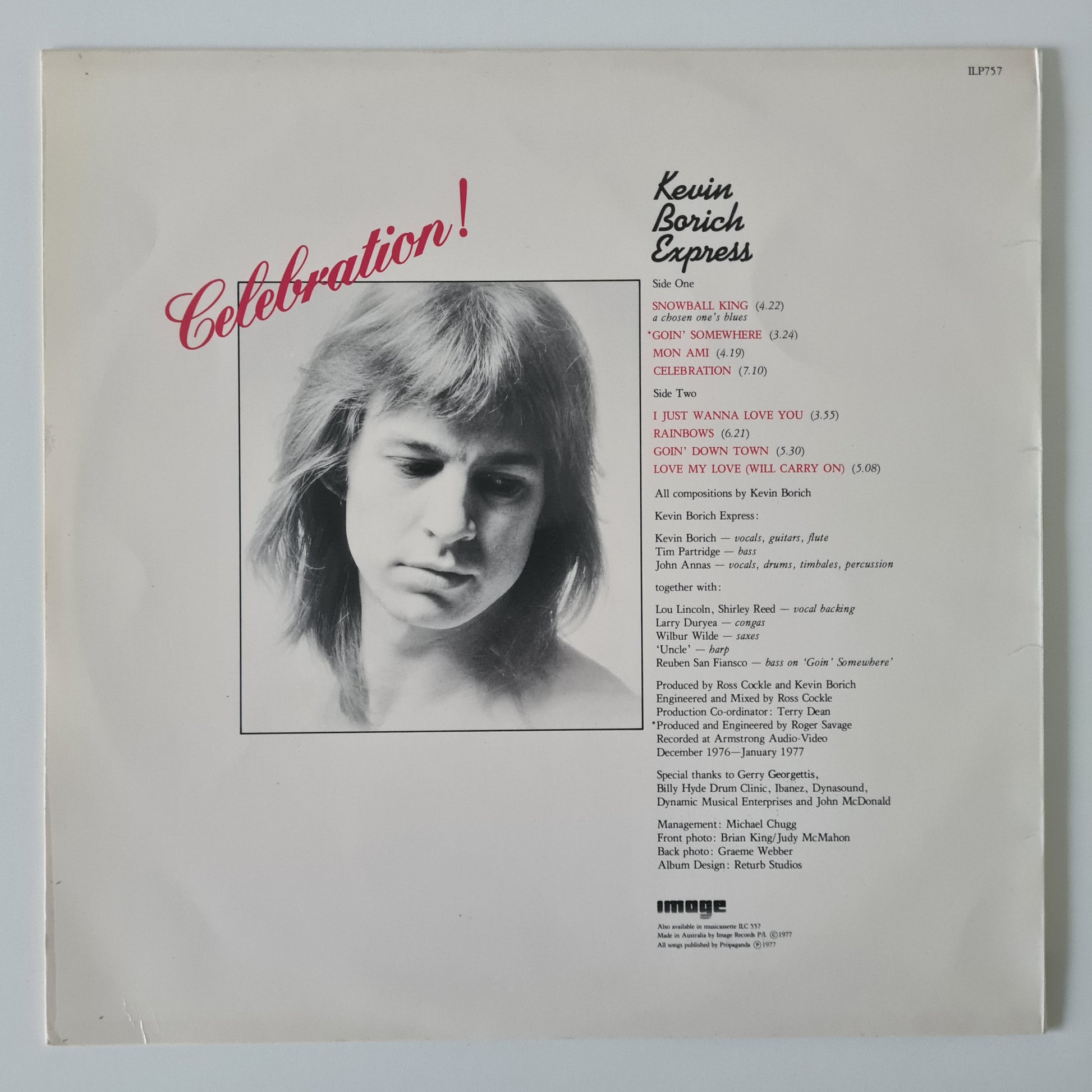 Kevin Borich Express – Celebration! - 1977 (SIGNED copy with Poster) - Vinyl Record LP (near mint) - Sound Hound Records