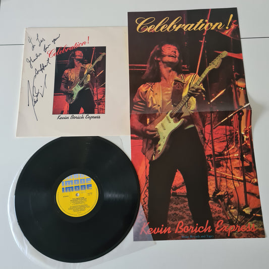 Kevin Borich Express – Celebration! - 1977 (SIGNED copy with Poster) - Vinyl Record LP (near mint) - Sound Hound Records