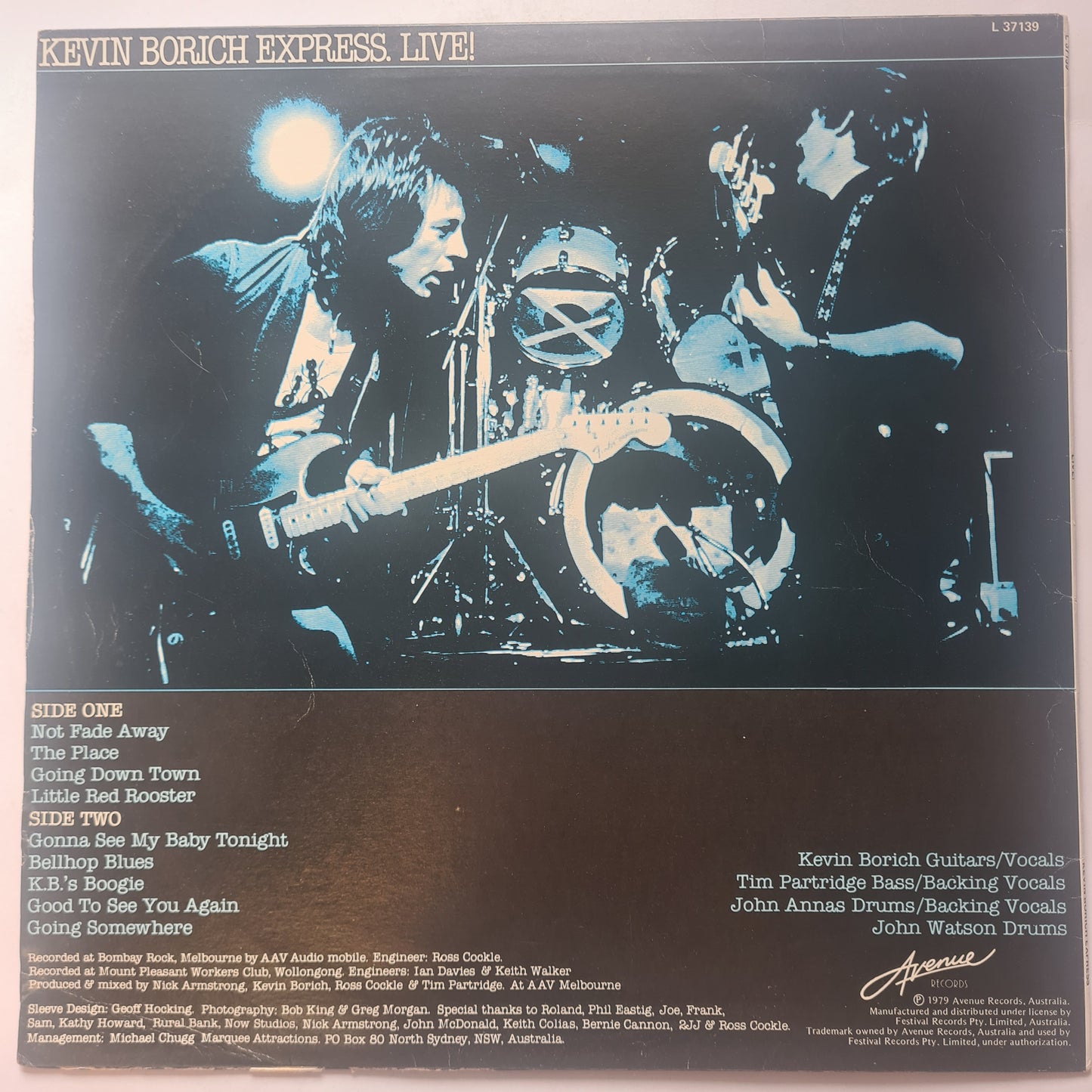 Kevin Borich Express – LIVE! - 1979 - Vinyl Record LP - Sound Hound Records