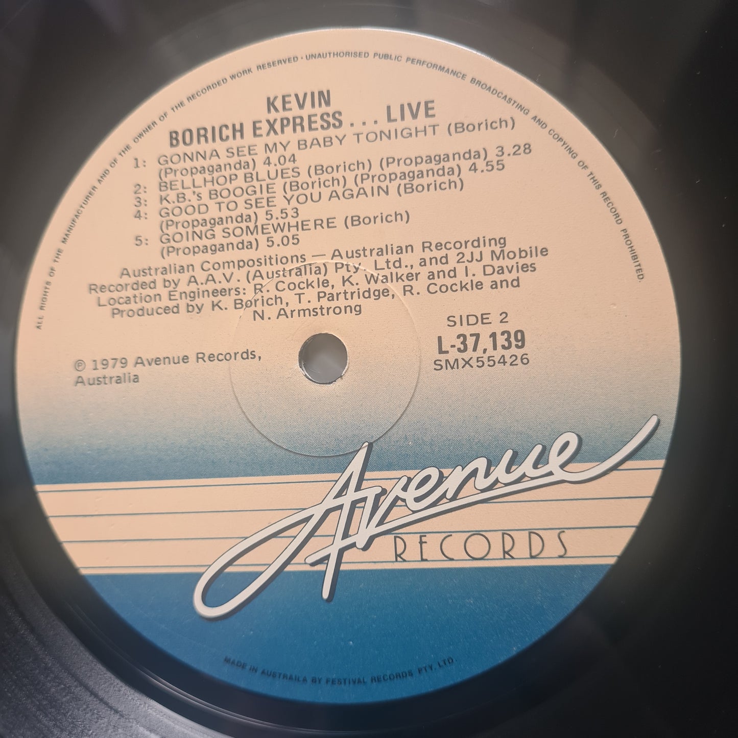 Kevin Borich Express – LIVE! - 1979 - Vinyl Record LP - Sound Hound Records