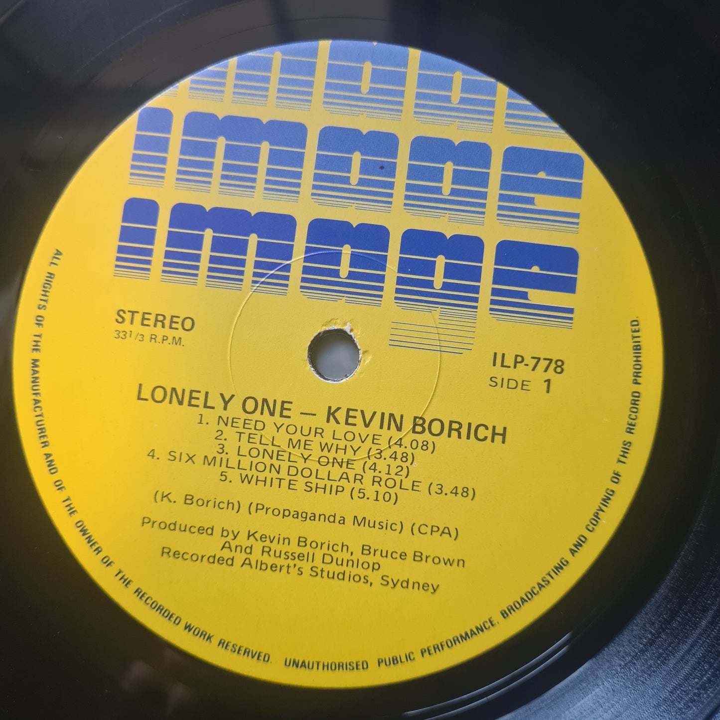 Kevin Borich – Lonely One - 1977 - Vinyl Record LP - Sound Hound Records