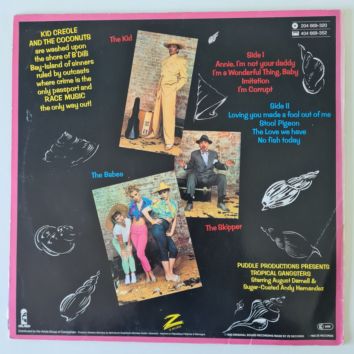 Kid Creole & The Coconuts – Tropical Gangsters - 1982 - Vinyl Record LP