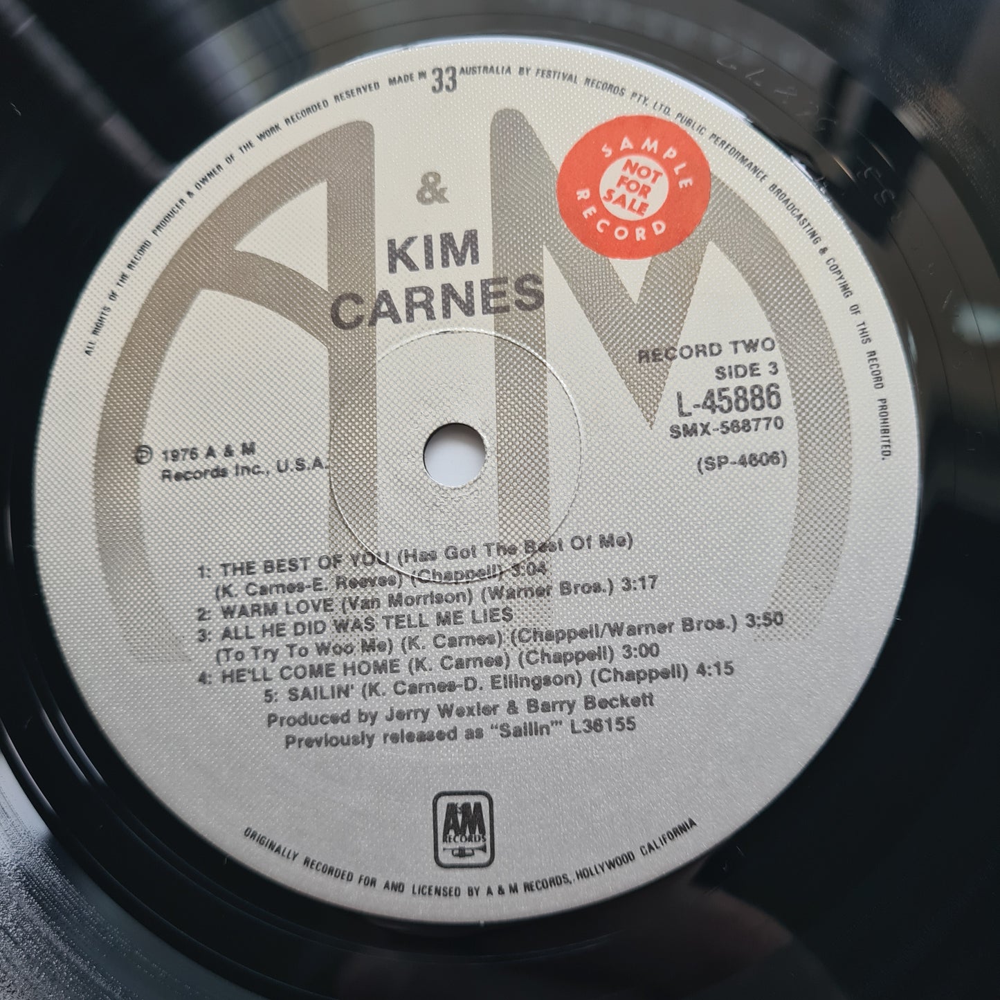 Kim Carnes – Kim Carnes/Sailin' - 1976 - Vinyl Record 2LP - Sound Hound Records