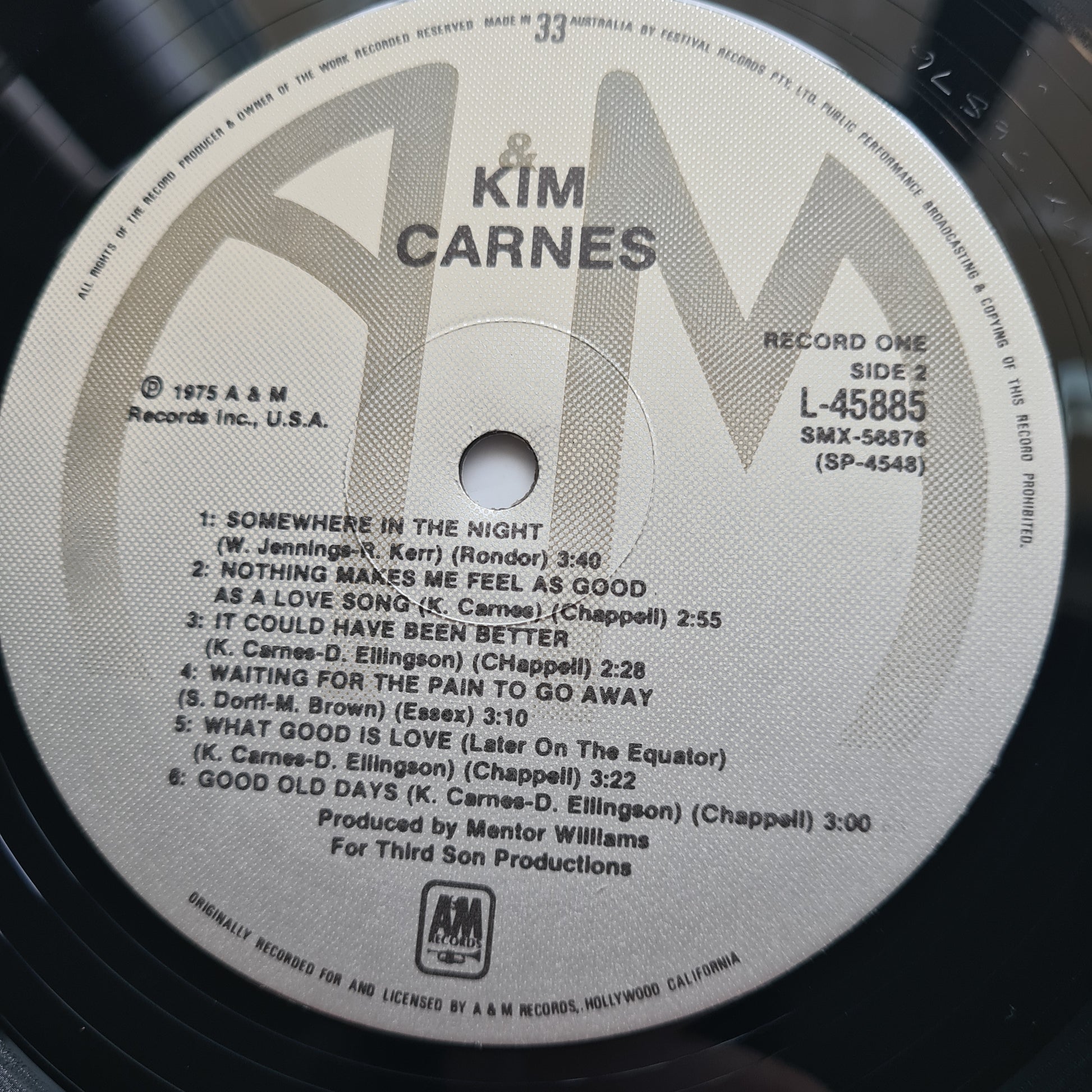 Kim Carnes – Kim Carnes/Sailin' - 1976 - Vinyl Record 2LP - Sound Hound Records