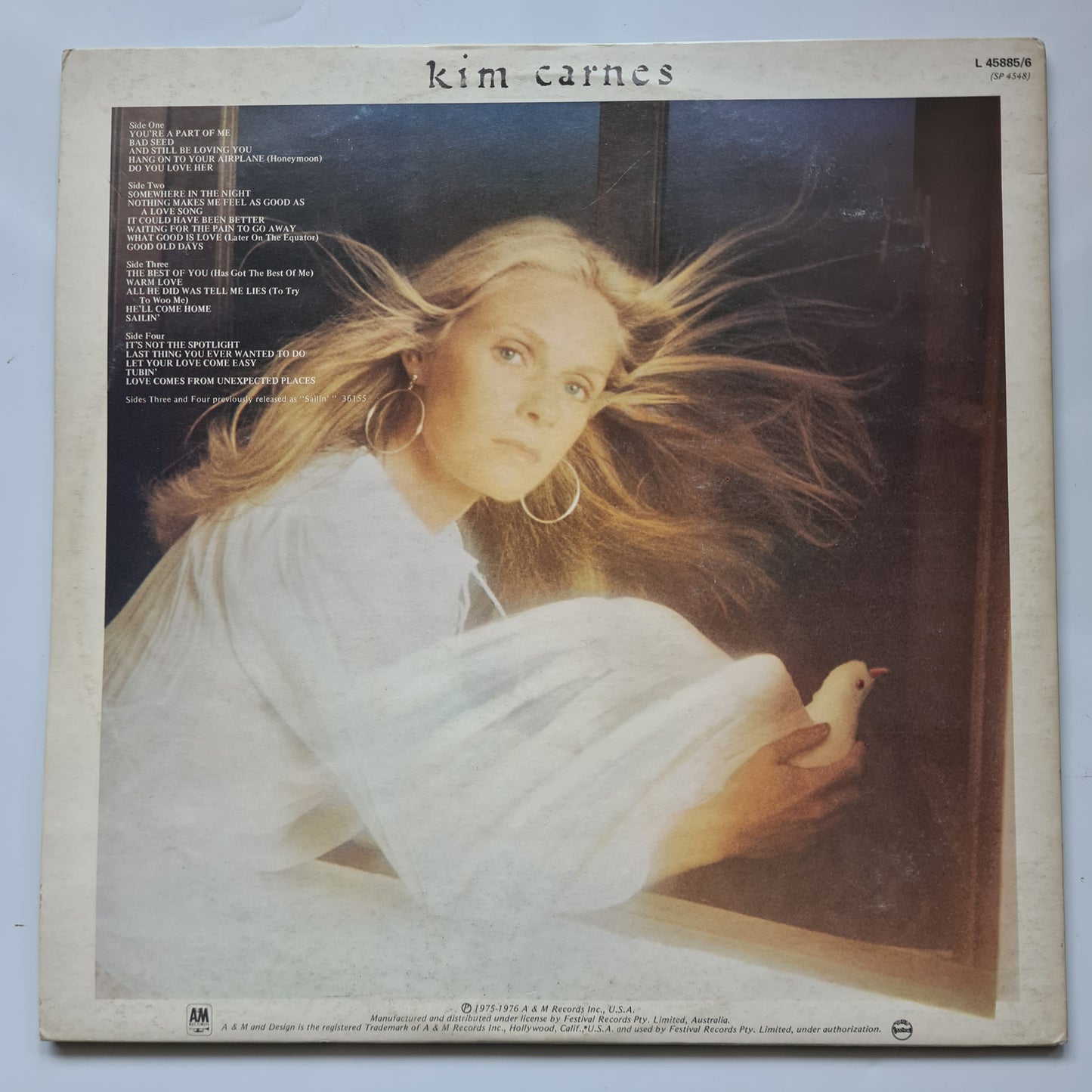 Kim Carnes – Kim Carnes/Sailin' - 1976 - Vinyl Record 2LP - Sound Hound Records