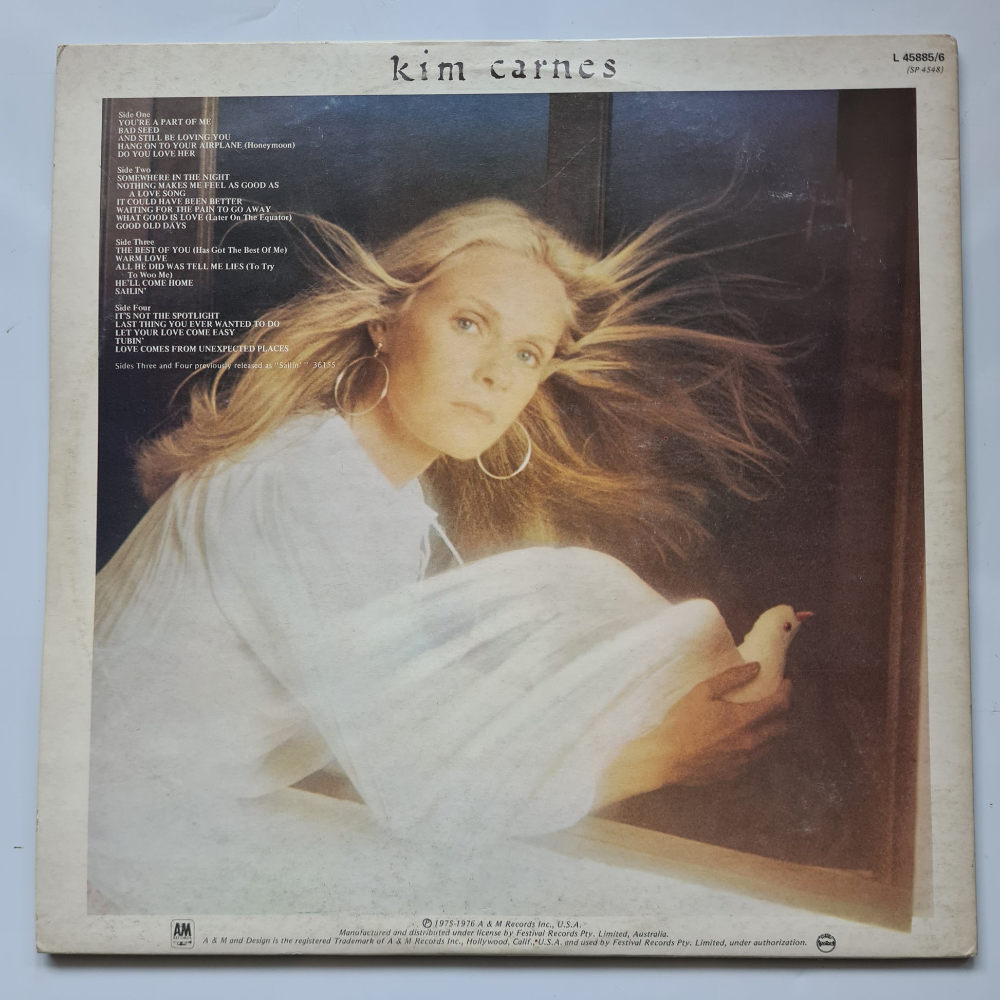 Kim Carnes – Kim Carnes/Sailin' - 1976 - Vinyl Record 2LP - Sound Hound Records