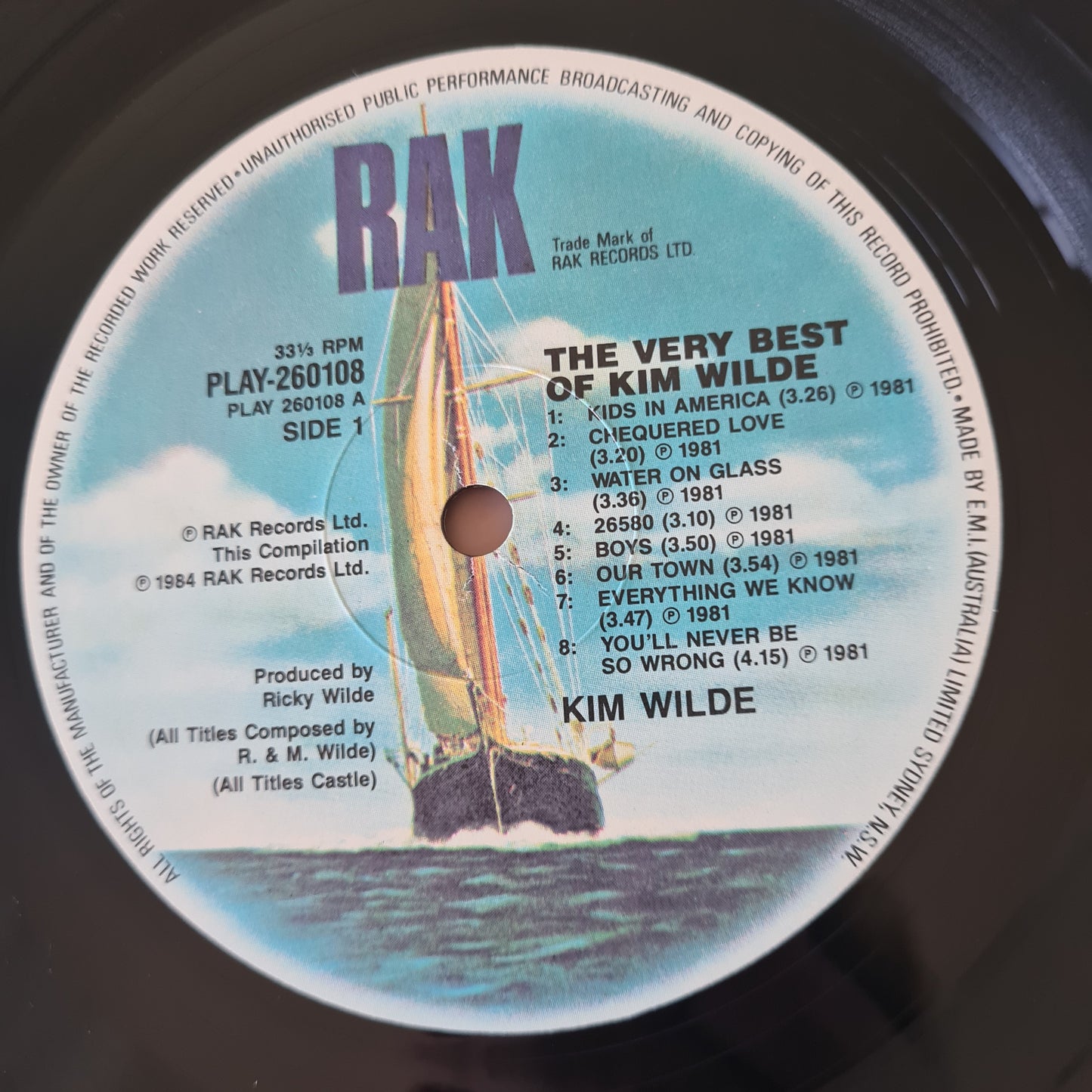 Kim Wilde – The Very Best Of Kim Wilde- 1984 - Vinyl Record LP (near mint) - Sound Hound Records