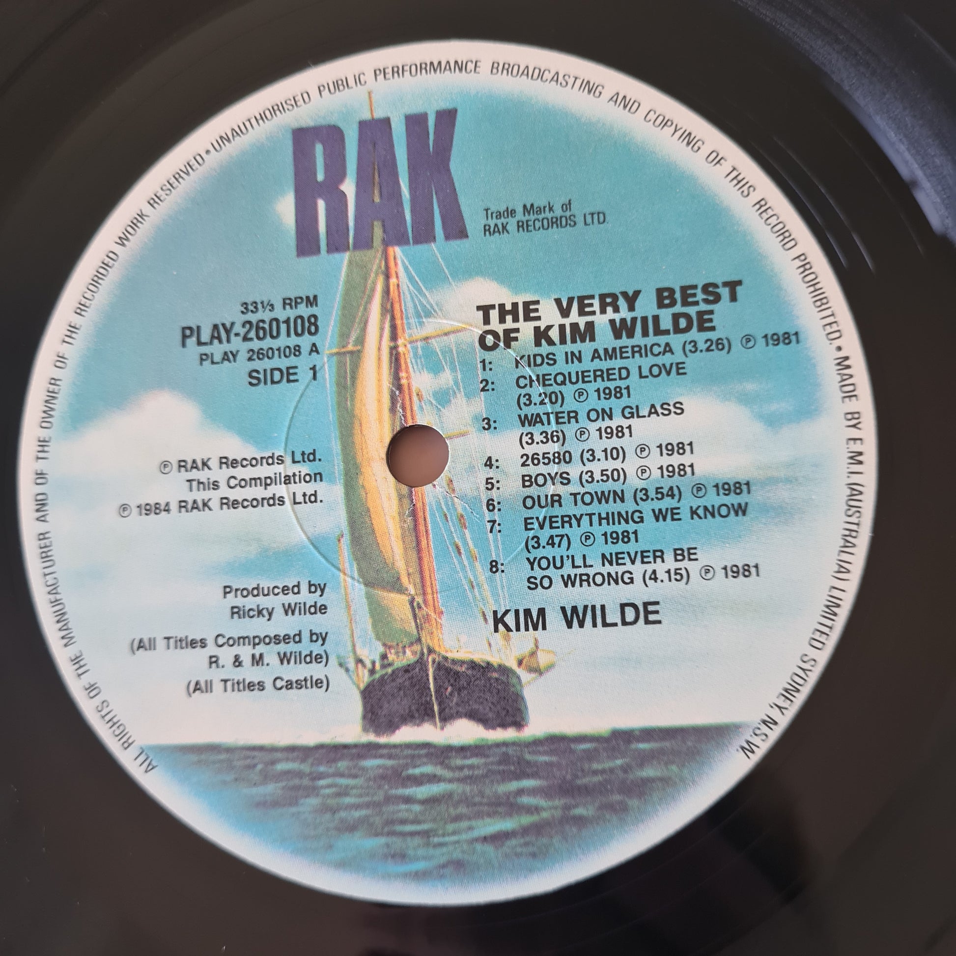 Kim Wilde – The Very Best Of Kim Wilde- 1984 - Vinyl Record LP (near mint) - Sound Hound Records