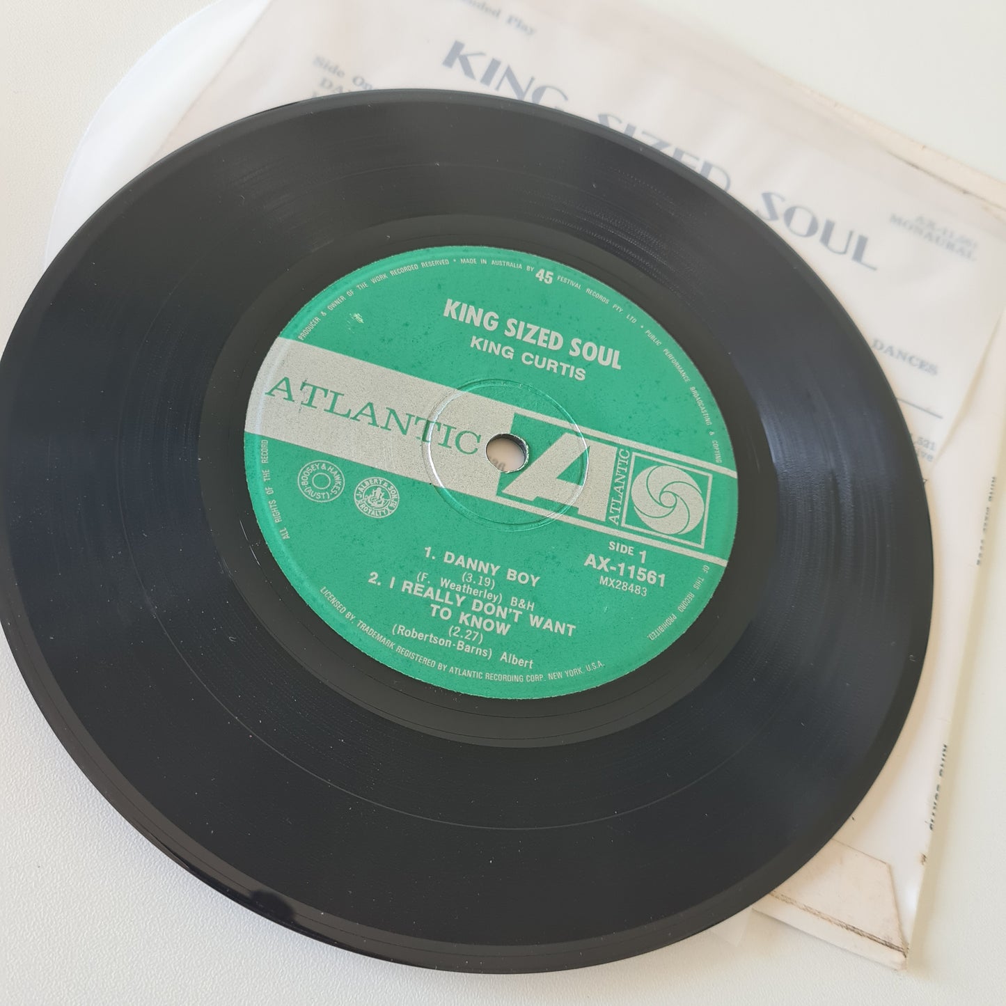 King Curtis – King Sized Soul - 1969 - Vinyl Record 7" EP 45 - Sound Hound Records