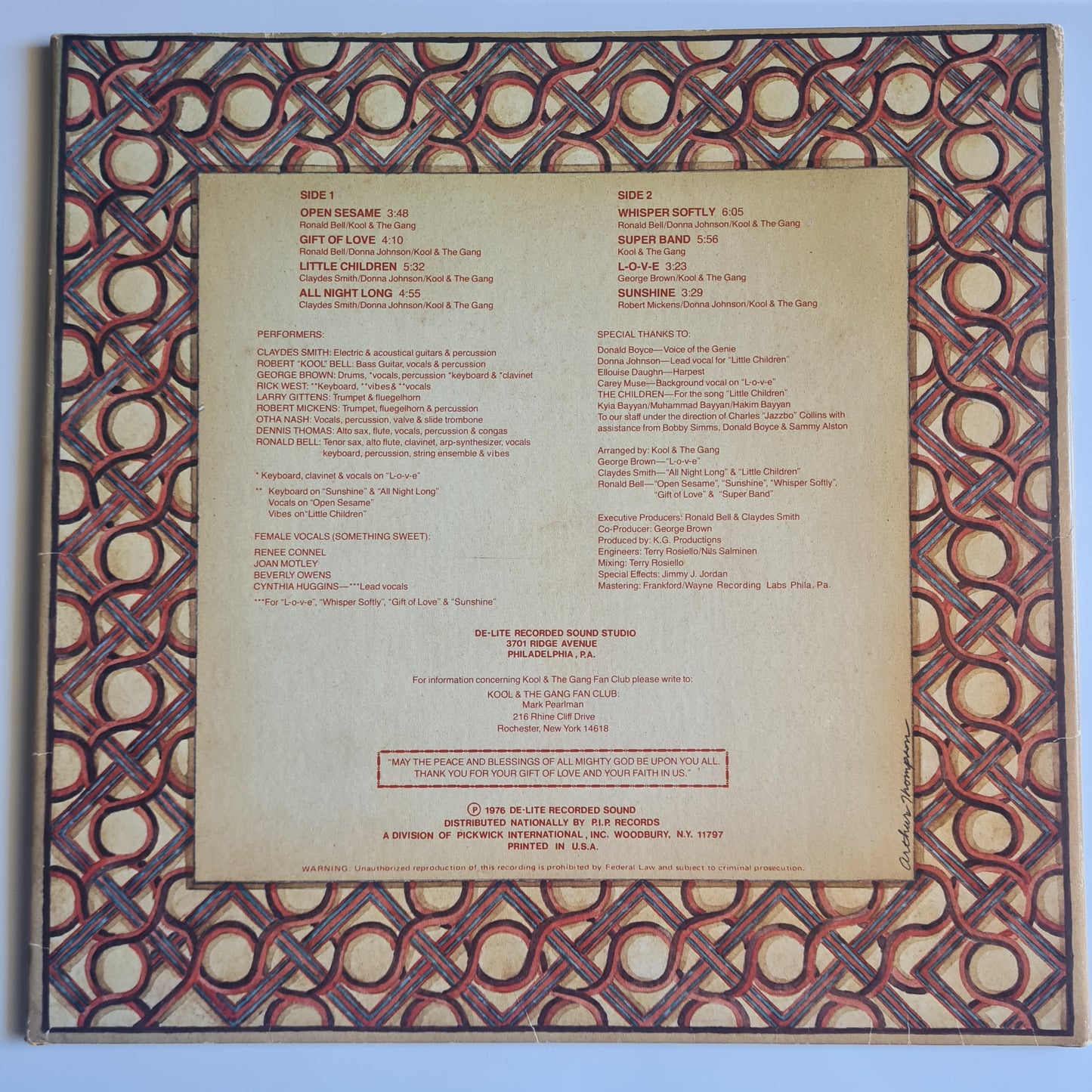 Kool & The Gang - Open Sesame - 1976 (1st USA Pressing - Vinyl Record LP - Sound Hound Records