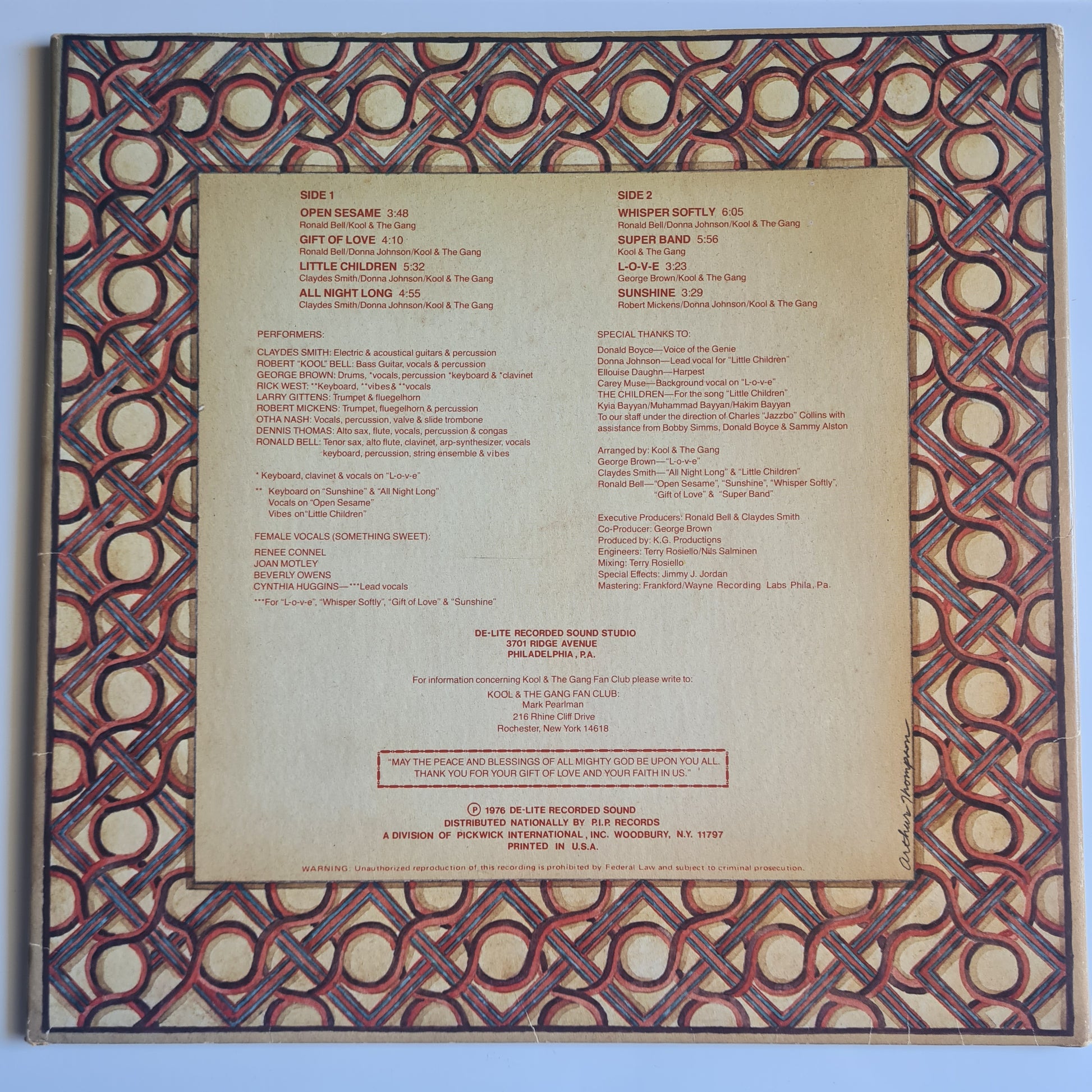 Kool & The Gang - Open Sesame - 1976 (1st USA Pressing - Vinyl Record LP - Sound Hound Records