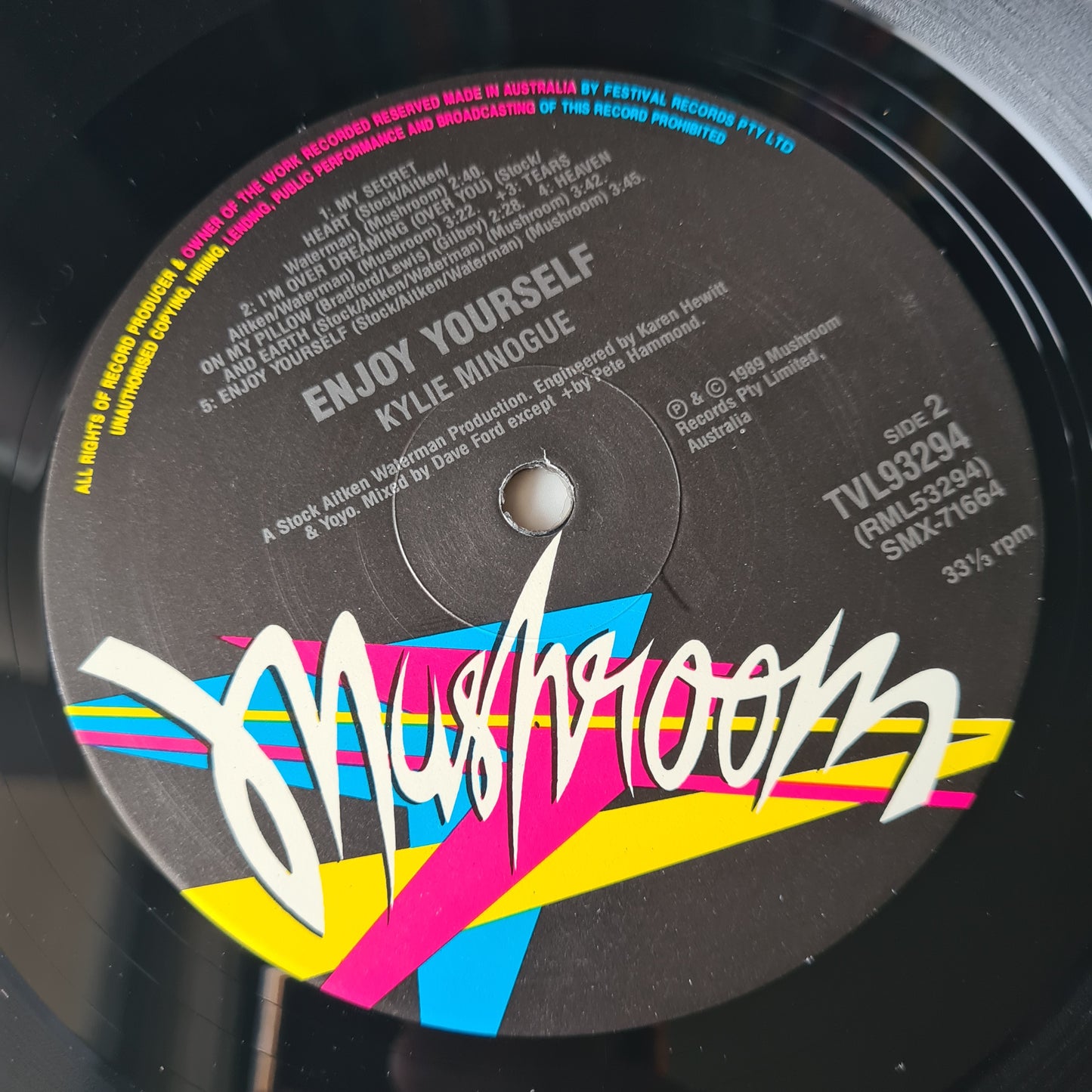 Kylie Minogue – Enjoy Yourself - 1989 - Vinyl Record LP - Sound Hound Records